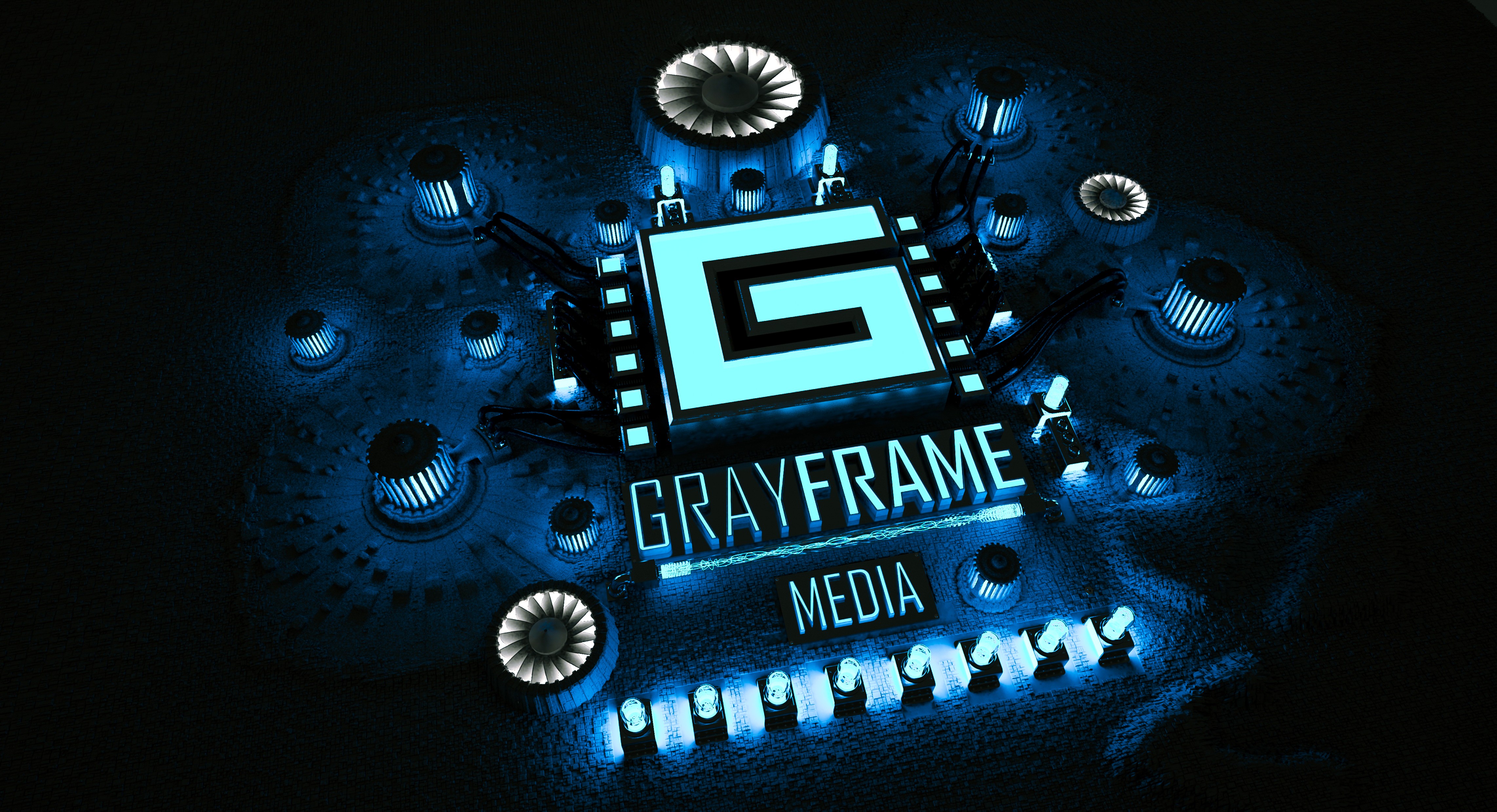 General 4569x2480 logo technology blue digital art cyan CGI