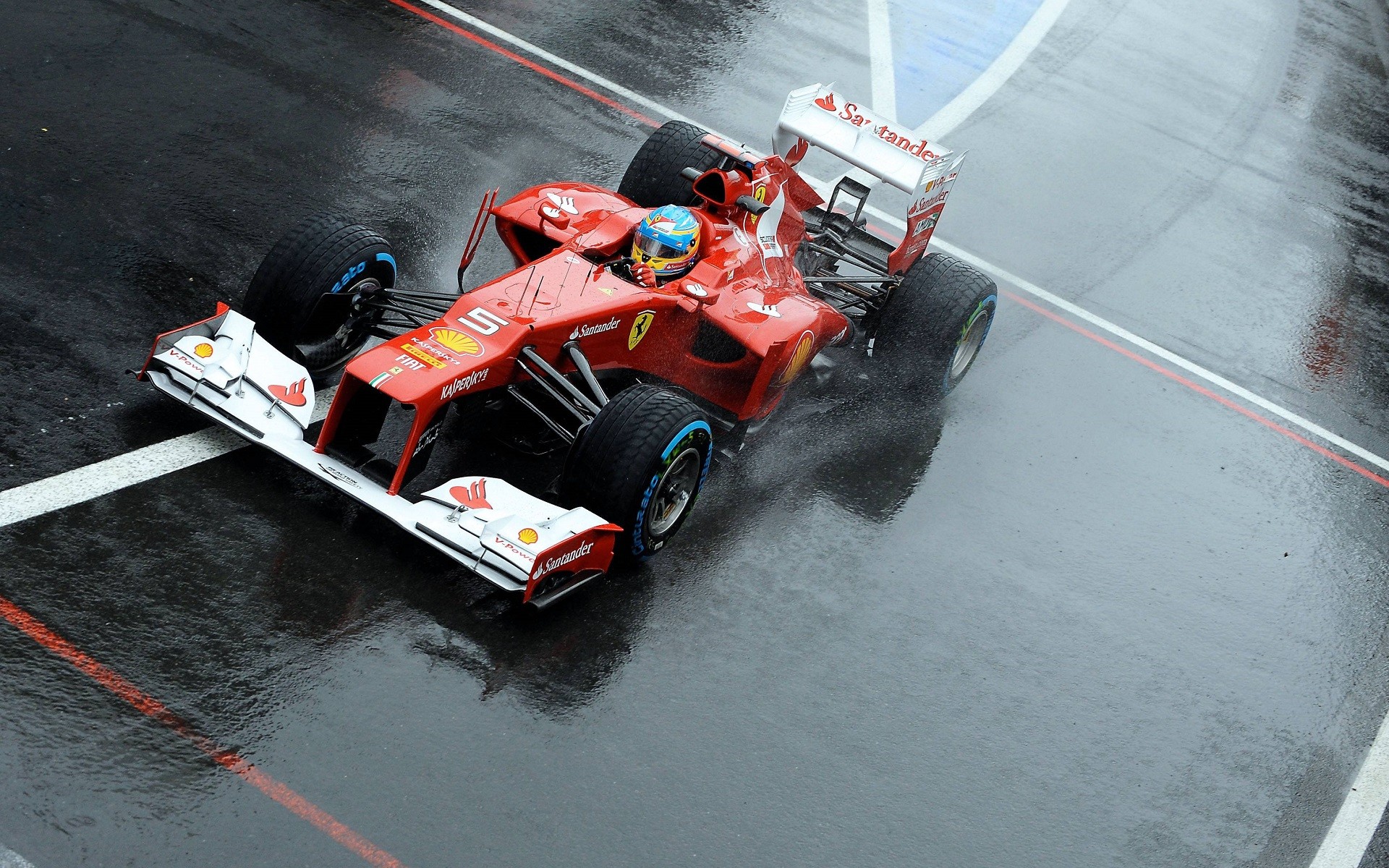 General 1920x1200 Fernando Alonso Ferrari Formula 1 ferrari formula 1 car wet road rain water drops race cars motorsport vehicle red cars sport
