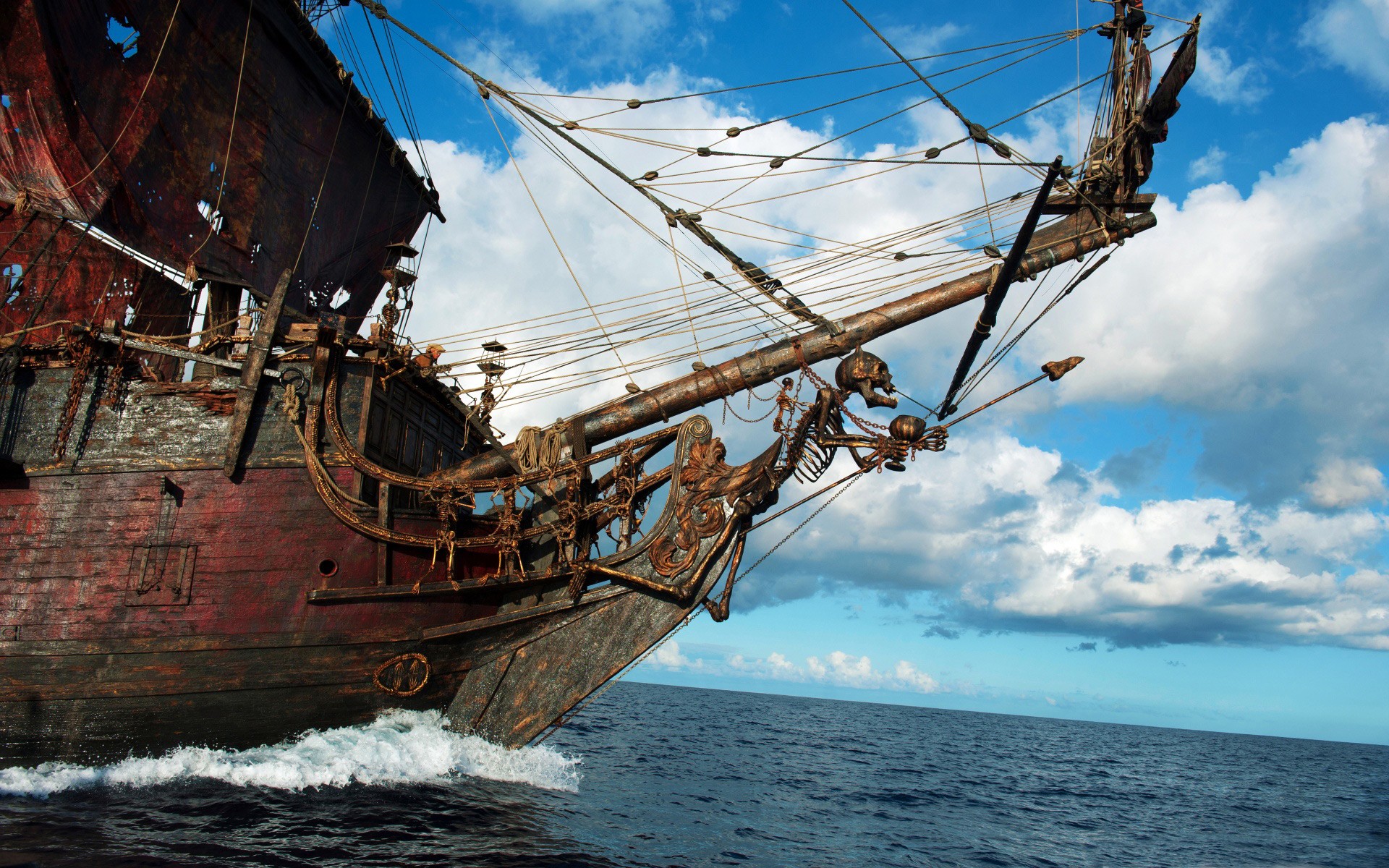 General 1920x1200 ship pirates skeleton sailing ship vehicle sea digital art Queen Anne's Revenge