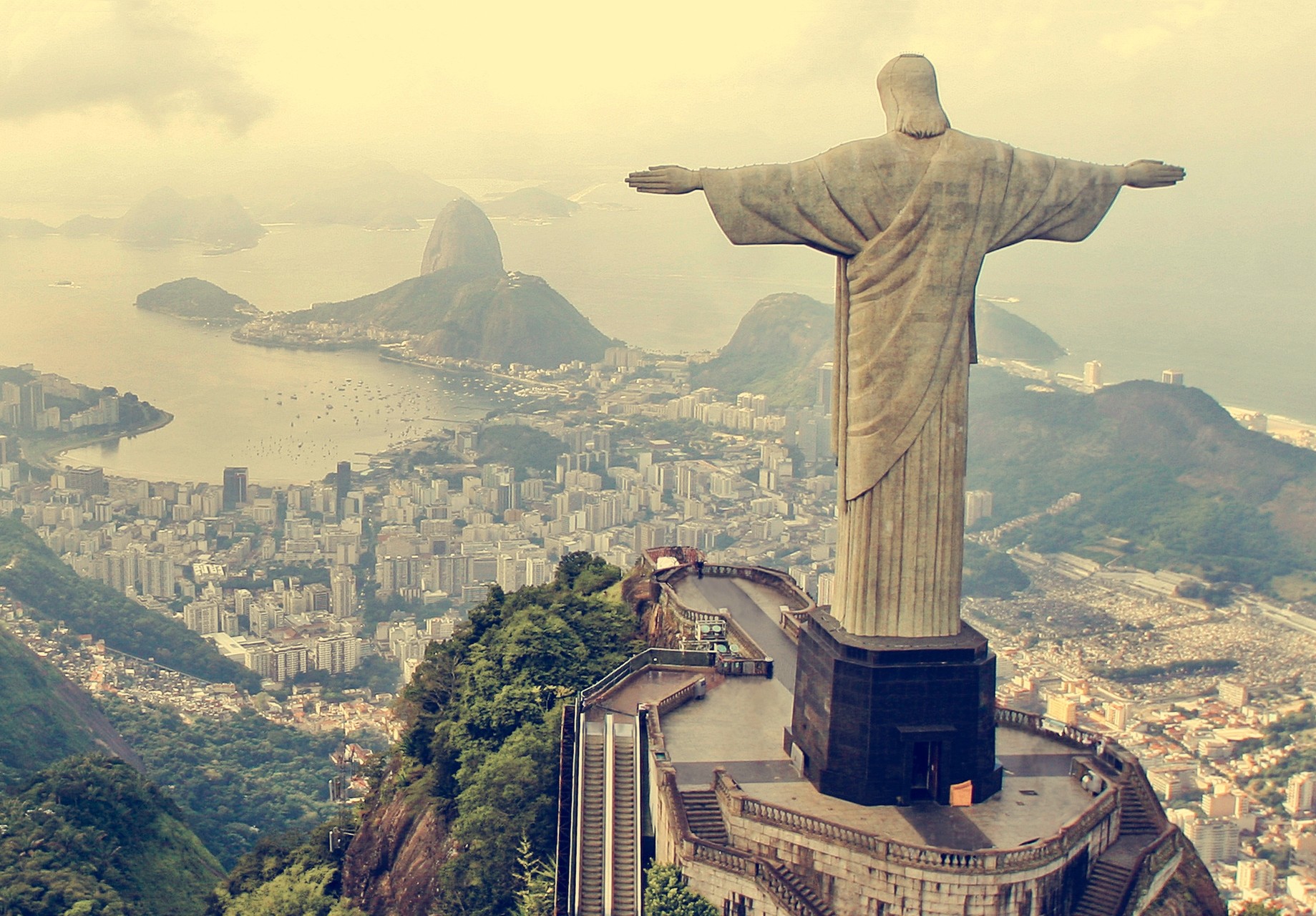 General 1839x1280 sky city Rio de Janeiro Brazil statue Christ the Redeemer landmark South America