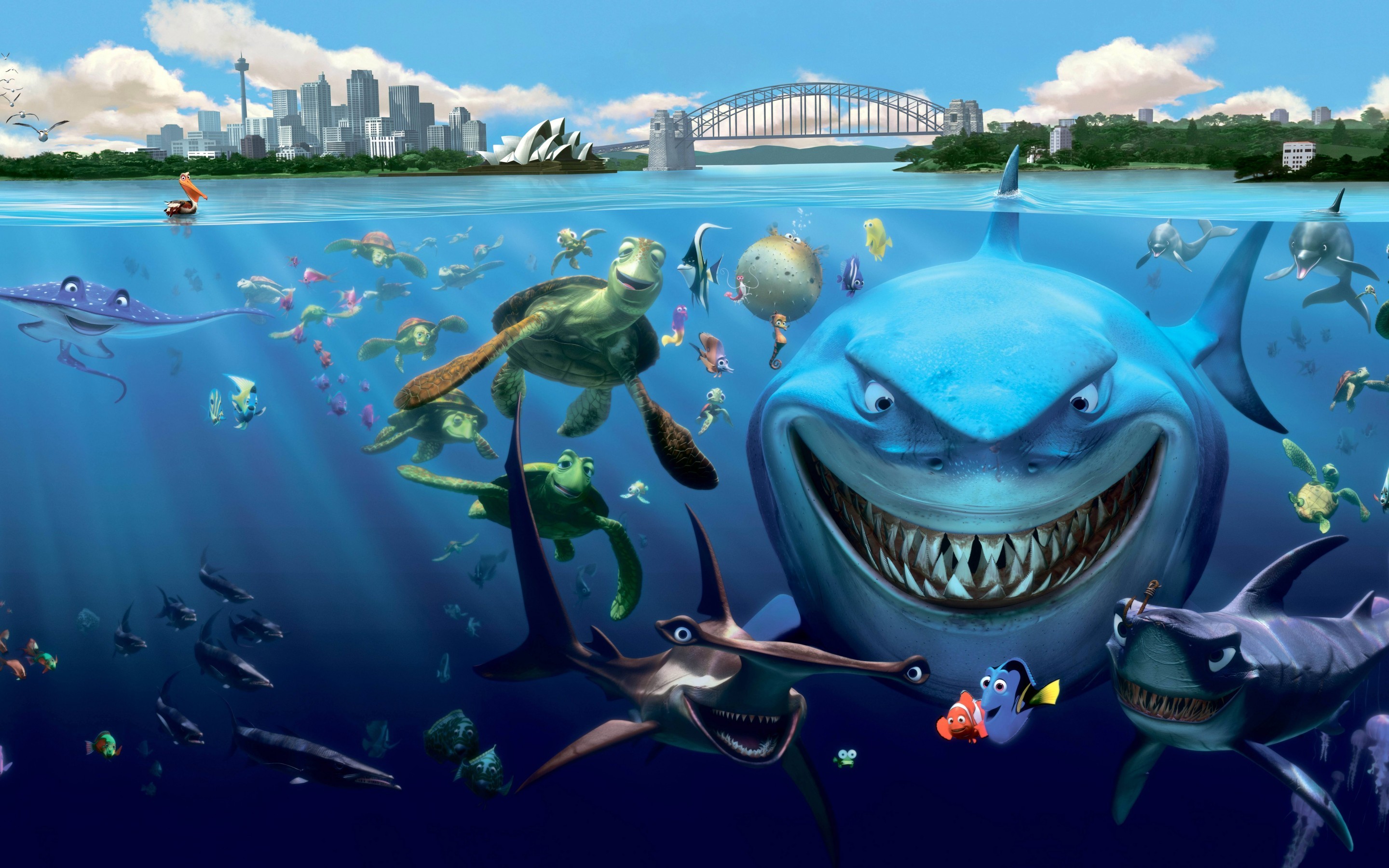 General 2880x1800 Finding Nemo animated movies movies Pixar Animation Studios Bruce