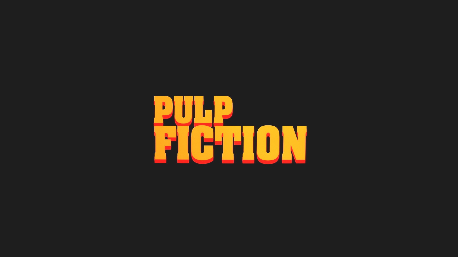 General 1920x1080 Pulp Fiction Quentin Tarantino title movies black background typography simple background minimalism