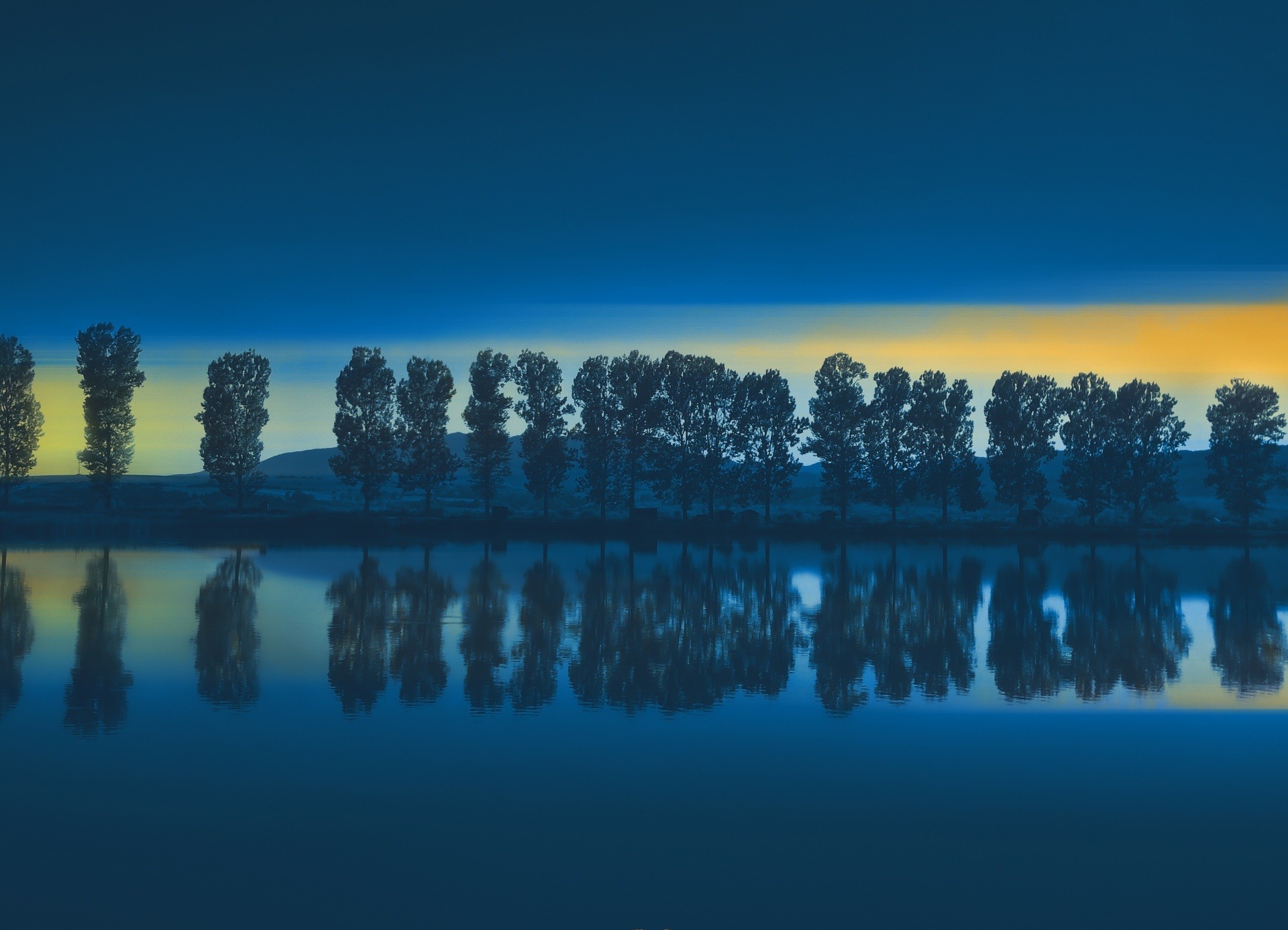 General 1920x1387 lake trees sunset reflection nature outdoors landscape