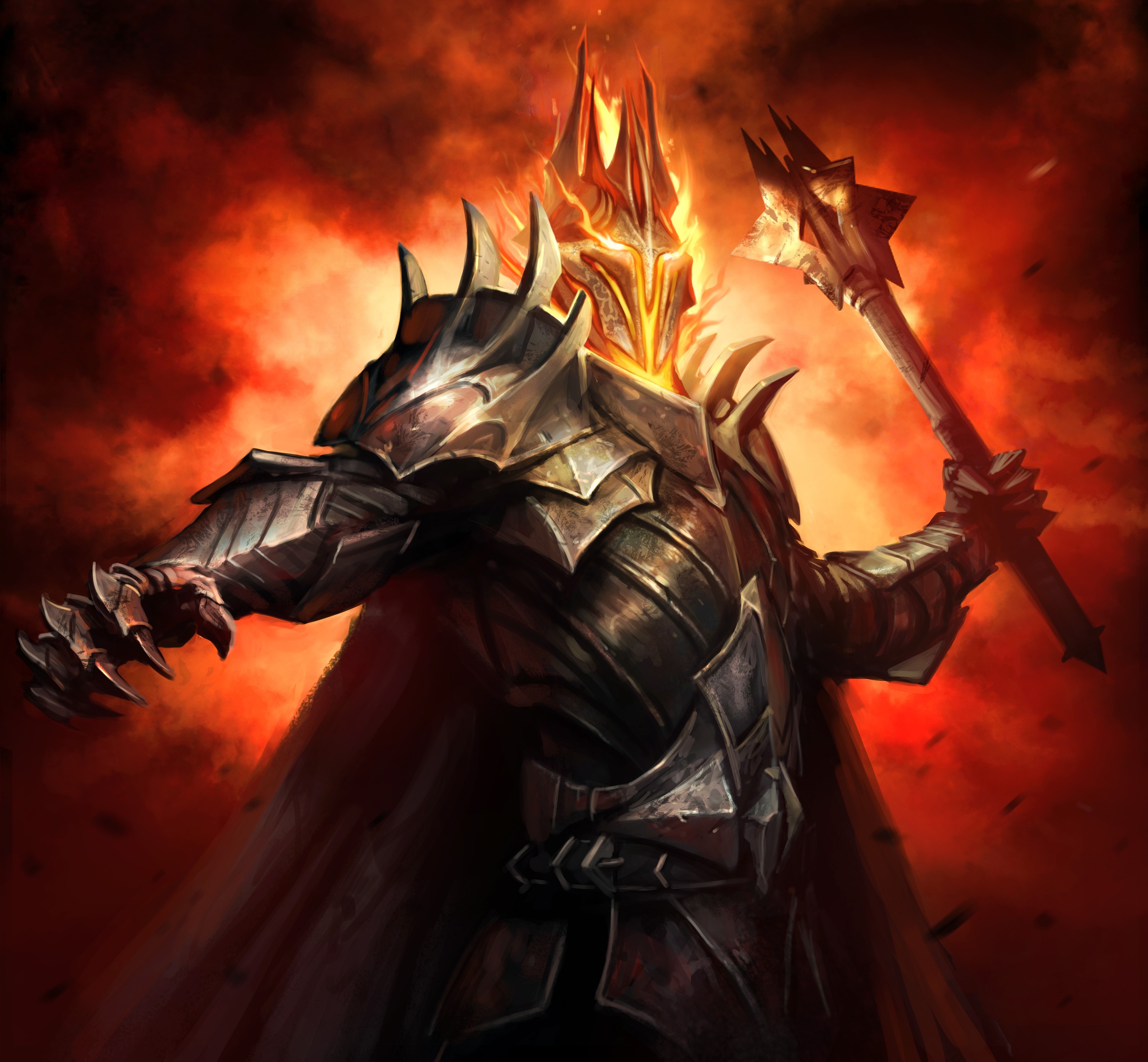 General 3000x2775 Morgoth The Lord of the Rings J. R. R. Tolkien Sauron villains fantasy art