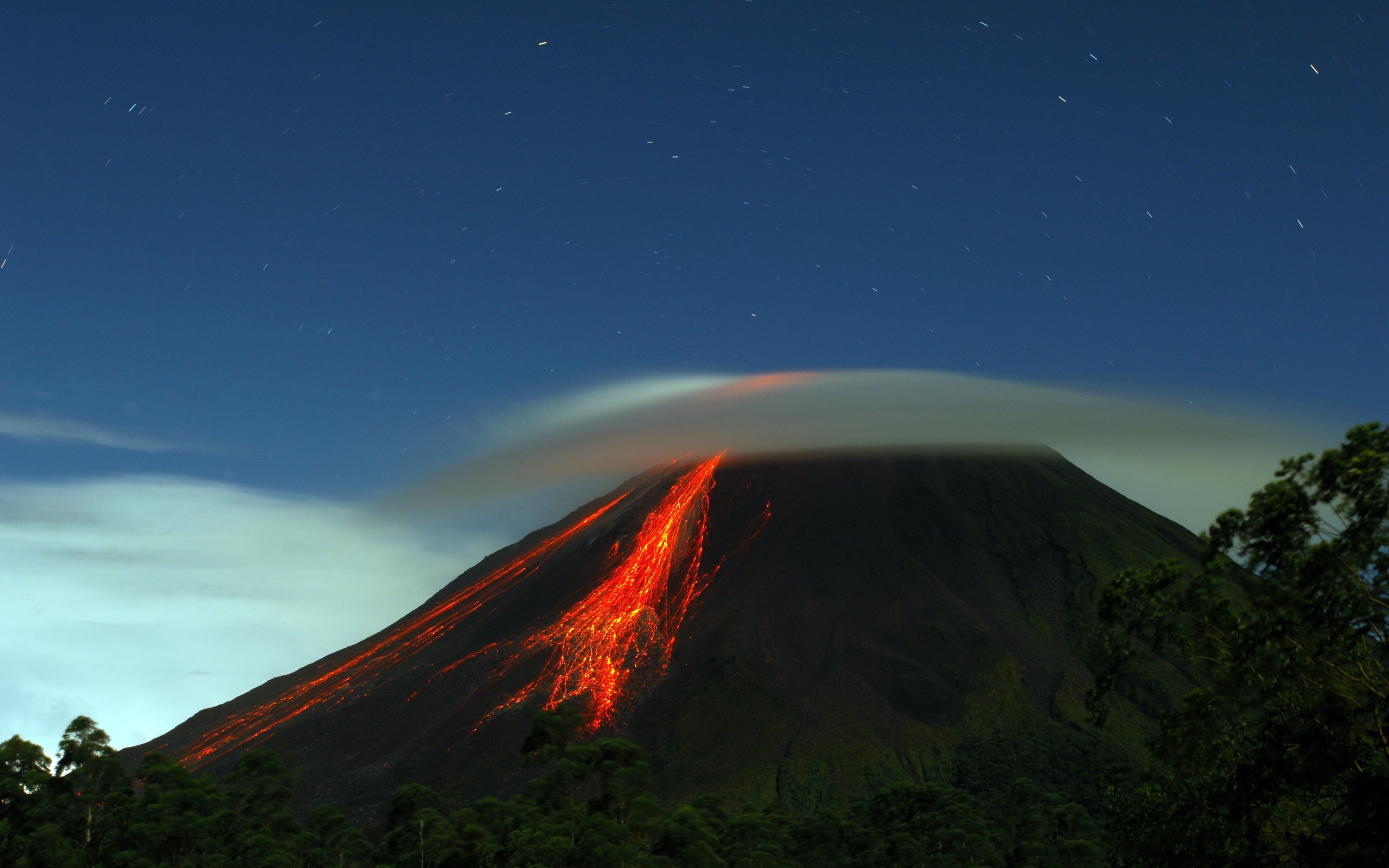 General 2560x1600 nature landscape volcano lava lenticular clouds volcanic eruption