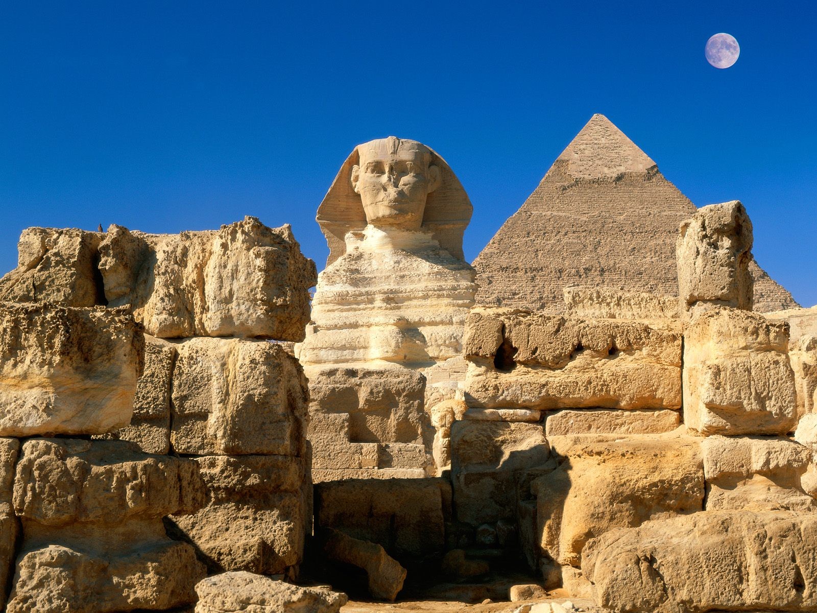 General 1600x1200 Sphinx of Giza Egypt ancient monuments pyramid Moon landmark World Heritage Site Africa