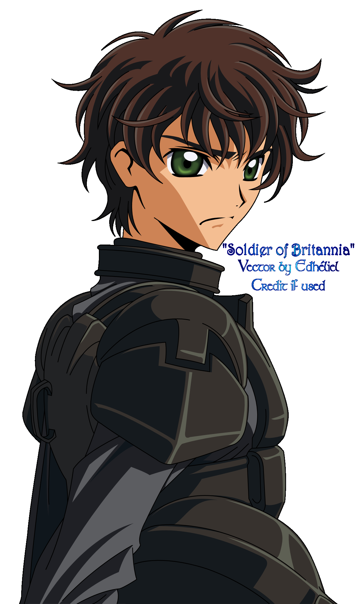 Anime 1230x2050 anime anime boys Code Geass green eyes brunette simple background black background