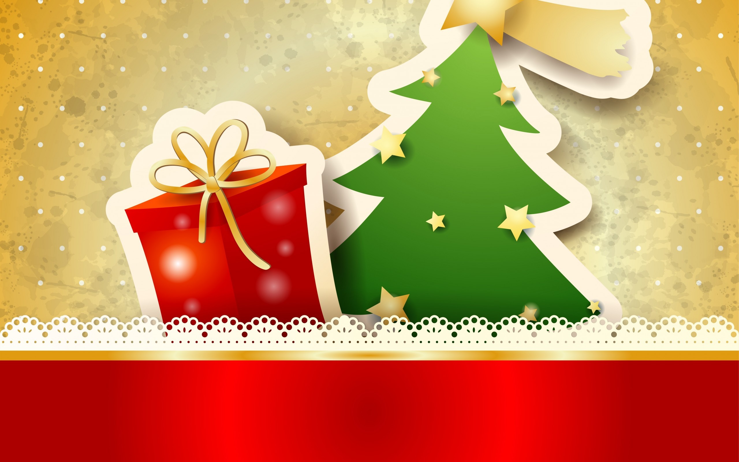 General 2560x1600 Christmas New Year presents Christmas tree holiday