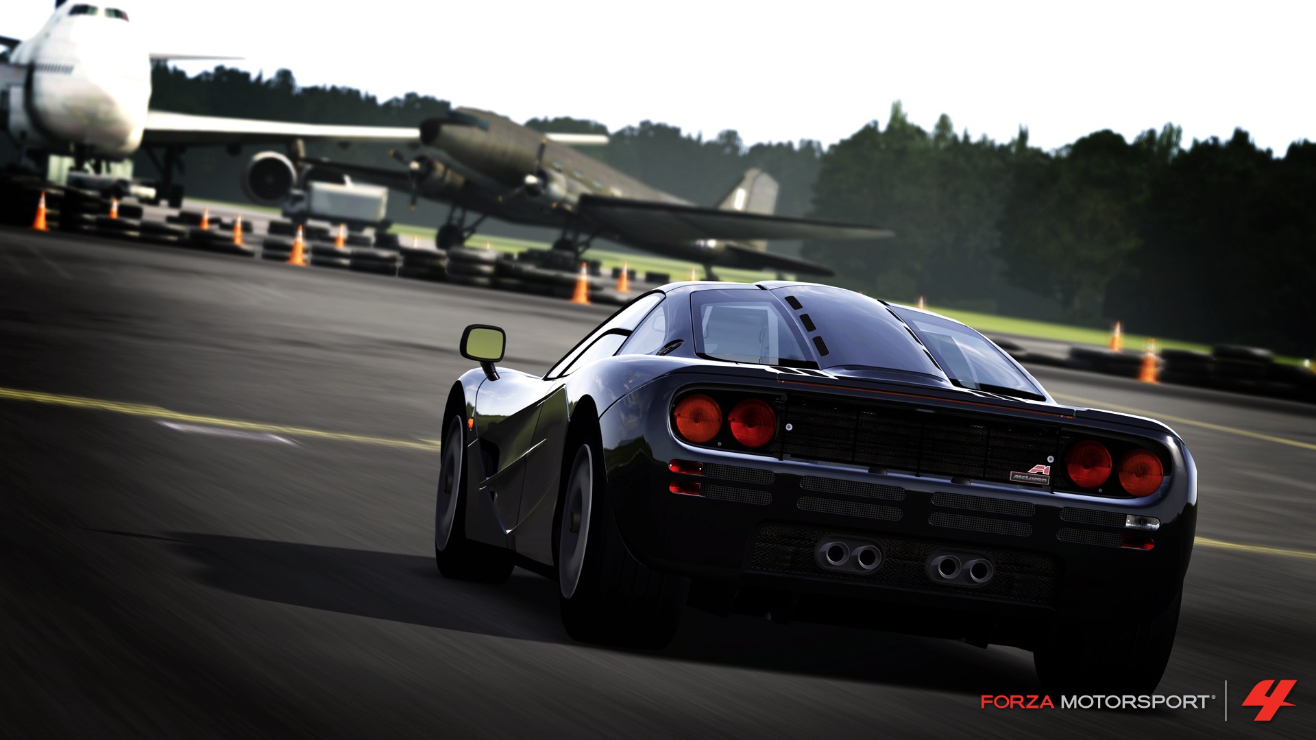 General 1920x1080 Forza Motorsport 4 car video games racing aircraft black cars Turn 10 Studios