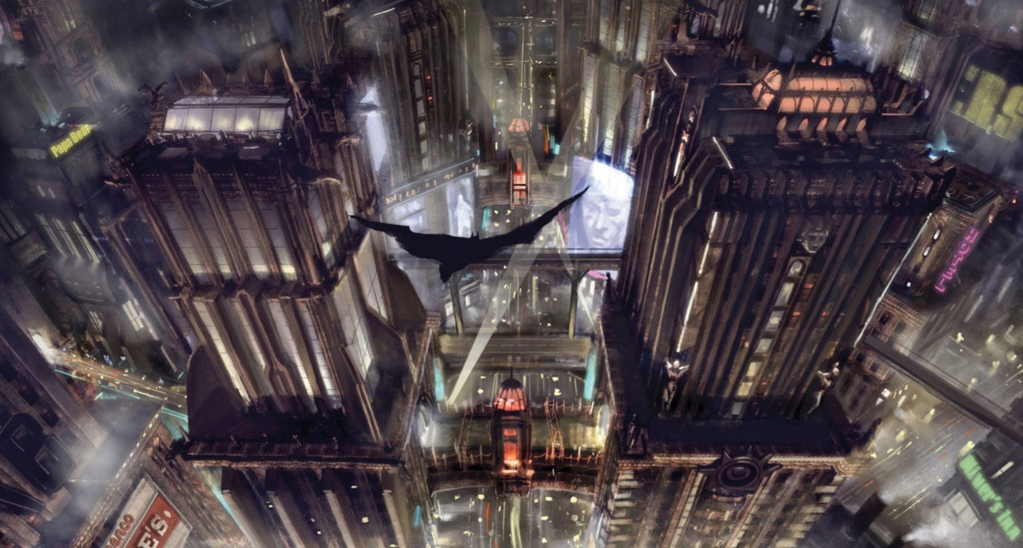 General 2048x1097 Batman: Arkham Knight Rocksteady Studios Batman Gotham City video games 2015 (Year) video game art concept art PC gaming