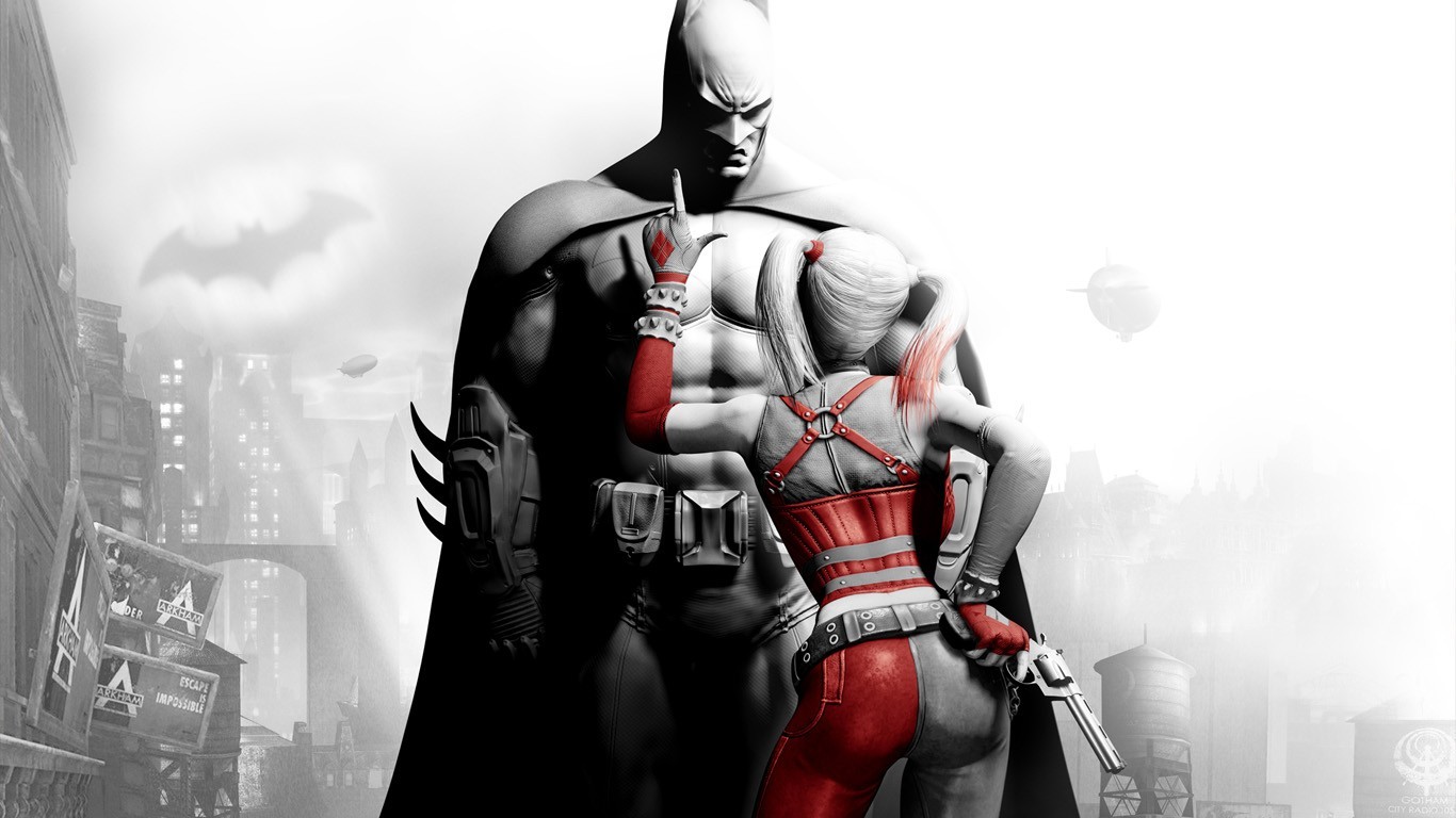 General 1366x768 Batman: Arkham City Batman DC Comics video games Harley Quinn video game art