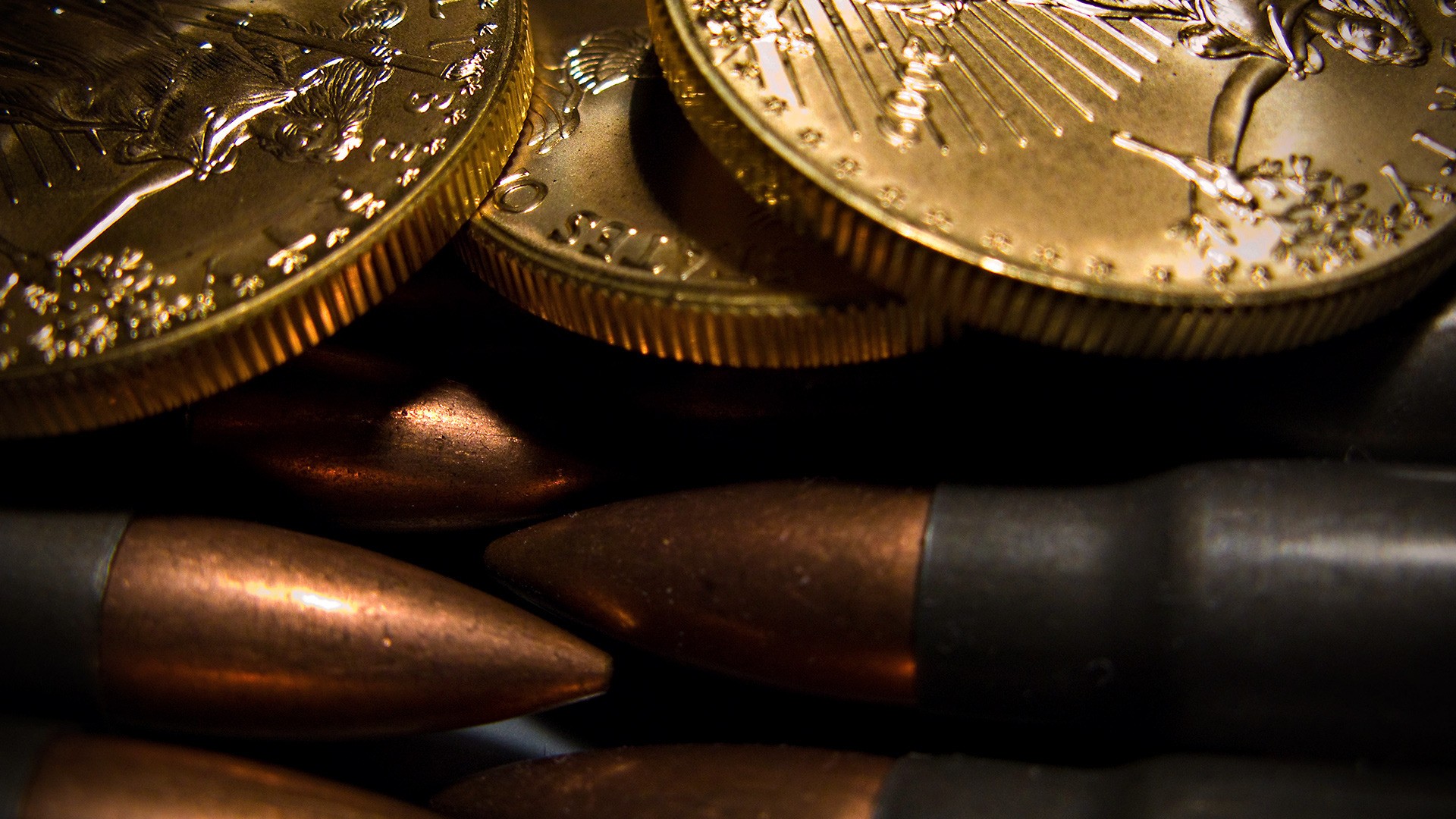 General 1920x1080 bullet coins ammunition metal money