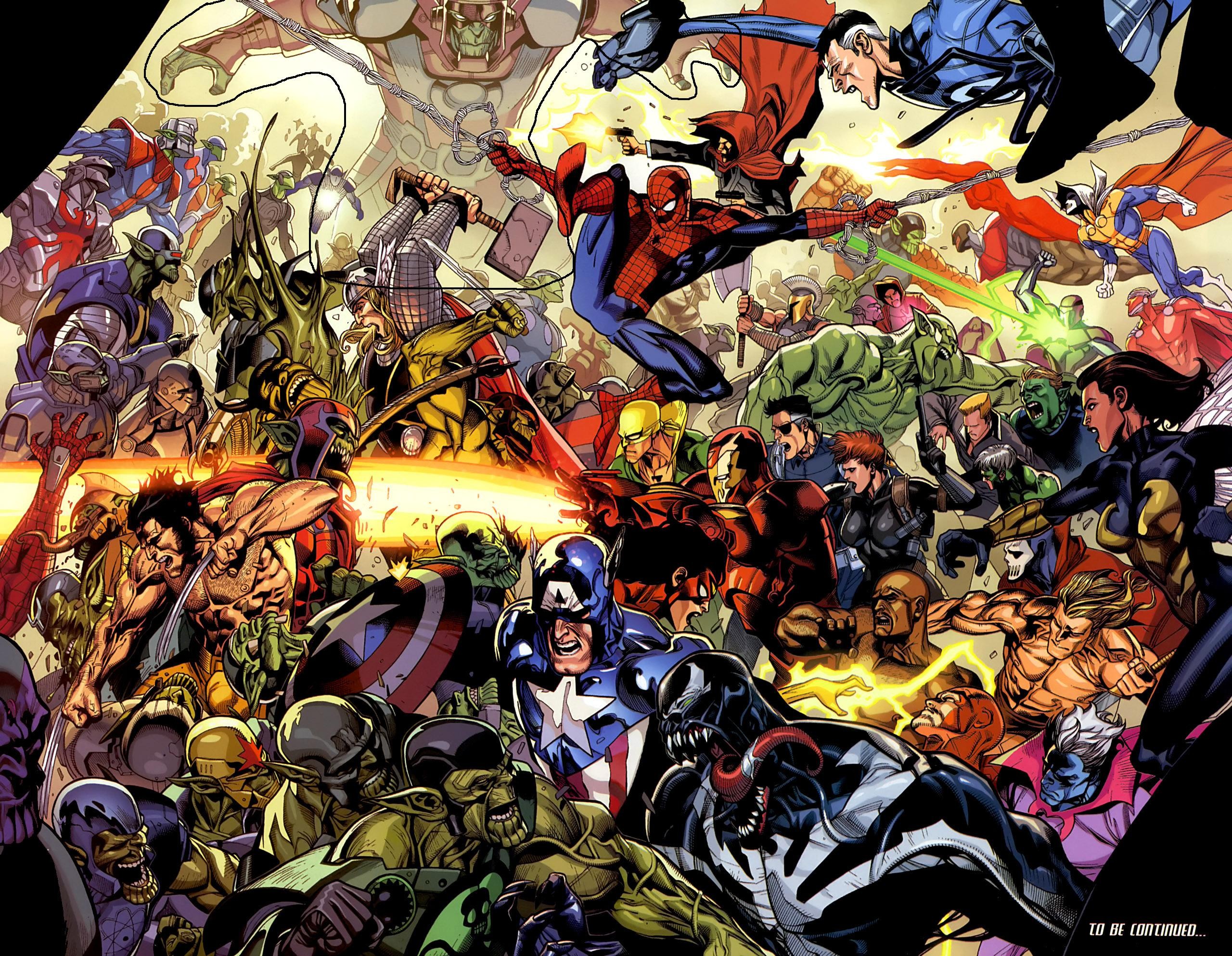 General 2560x1986 Marvel Comics comic art comics collage