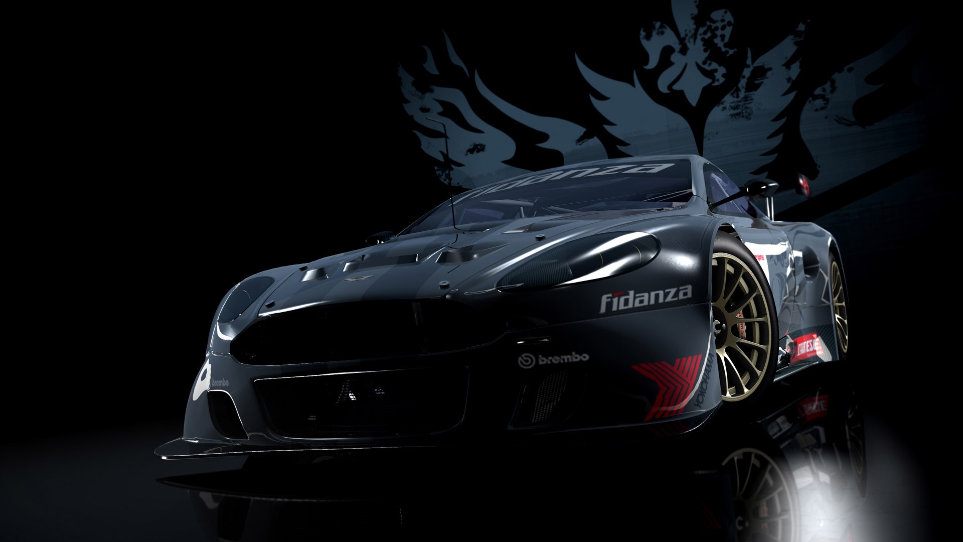 General 1920x1080 Race Driver: GRID Aston Martin video games car reflection vehicle black background
