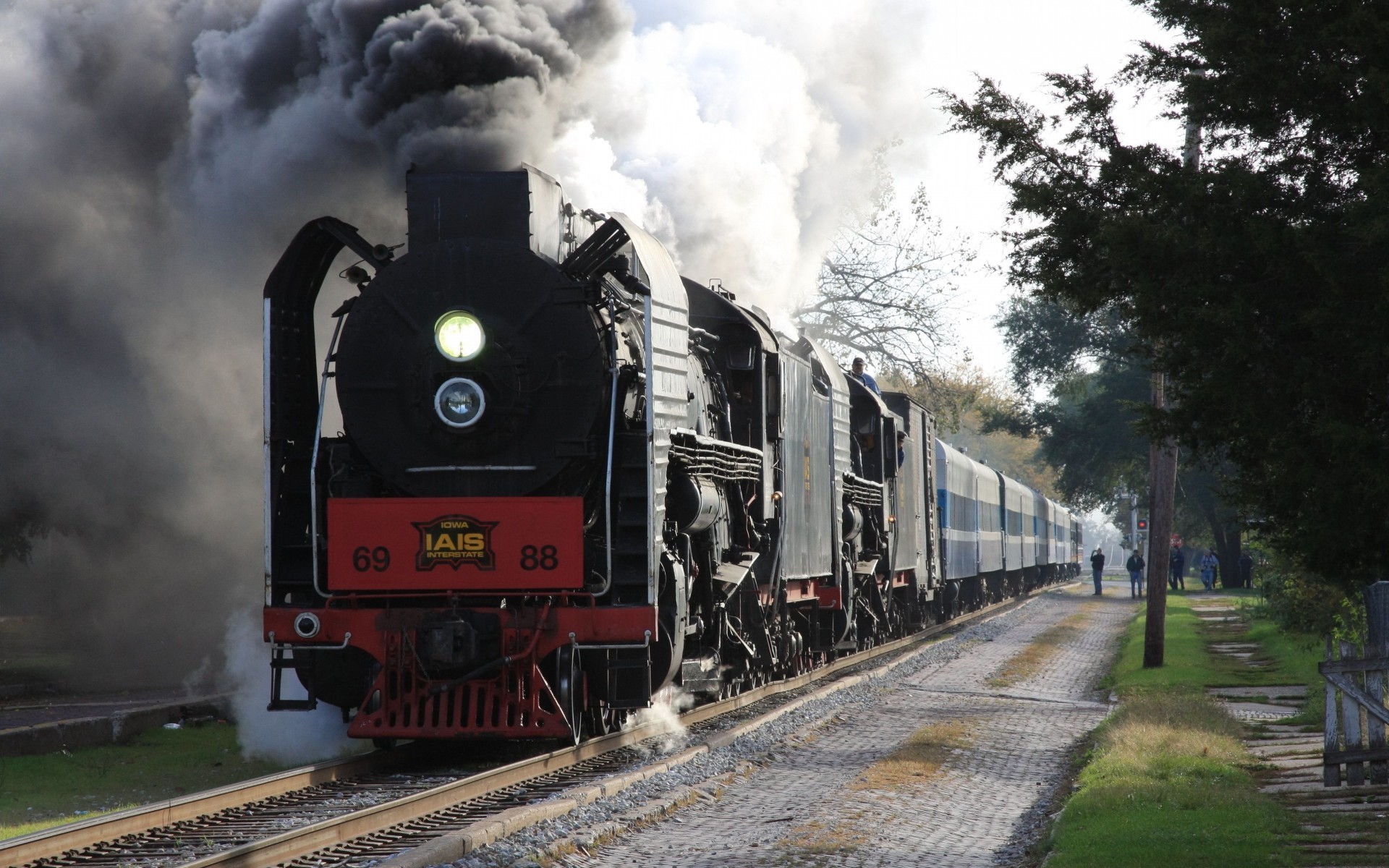 General 1920x1200 steam locomotive railway smoke train outdoors vehicle Steam Train locomotive numbers