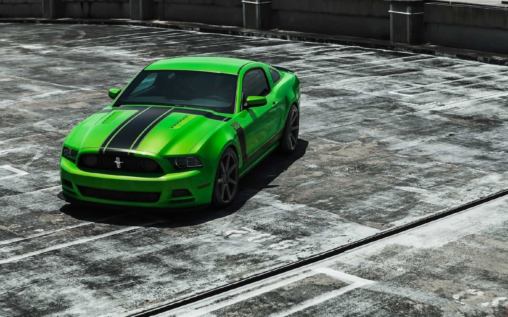 General 1728x1080 Ford Mustang car green cars vehicle Ford Ford Mustang S-197 II racing stripes muscle cars American cars