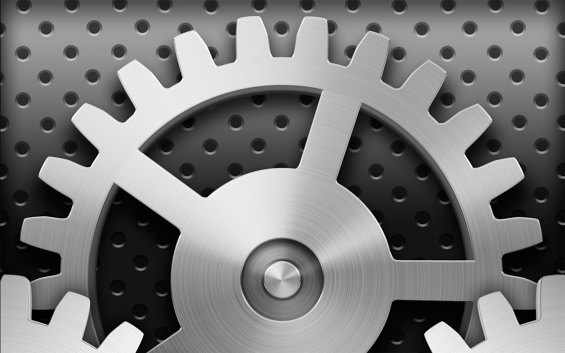 General 1920x1200 Apple Inc. gears icon Gear Wheels monochrome CGI