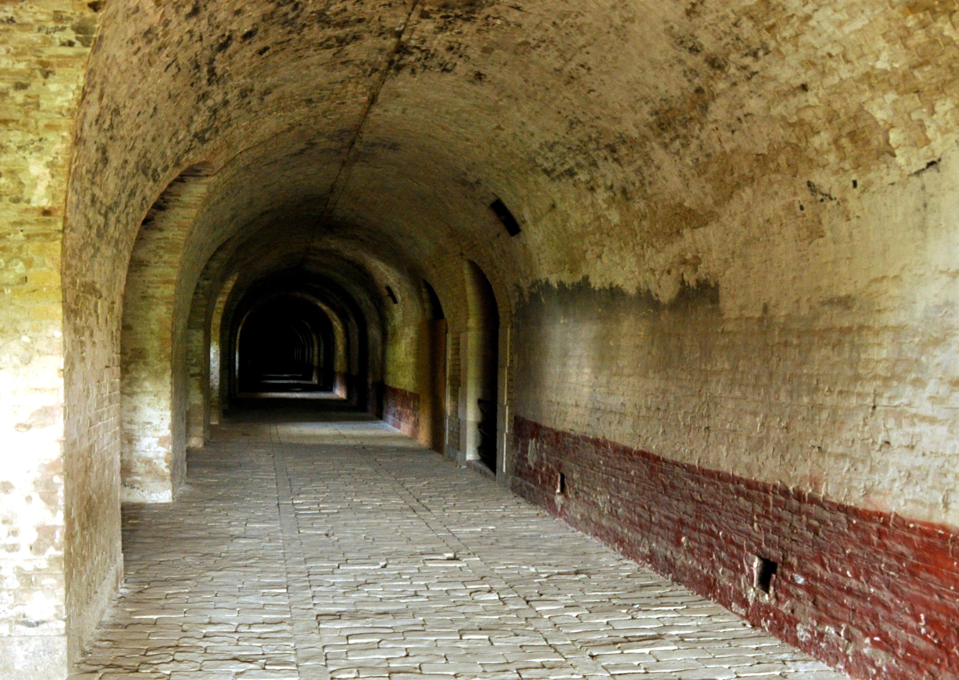 General 3251x2304 abandoned architecture monastery bricks hallway indoors shadow arch