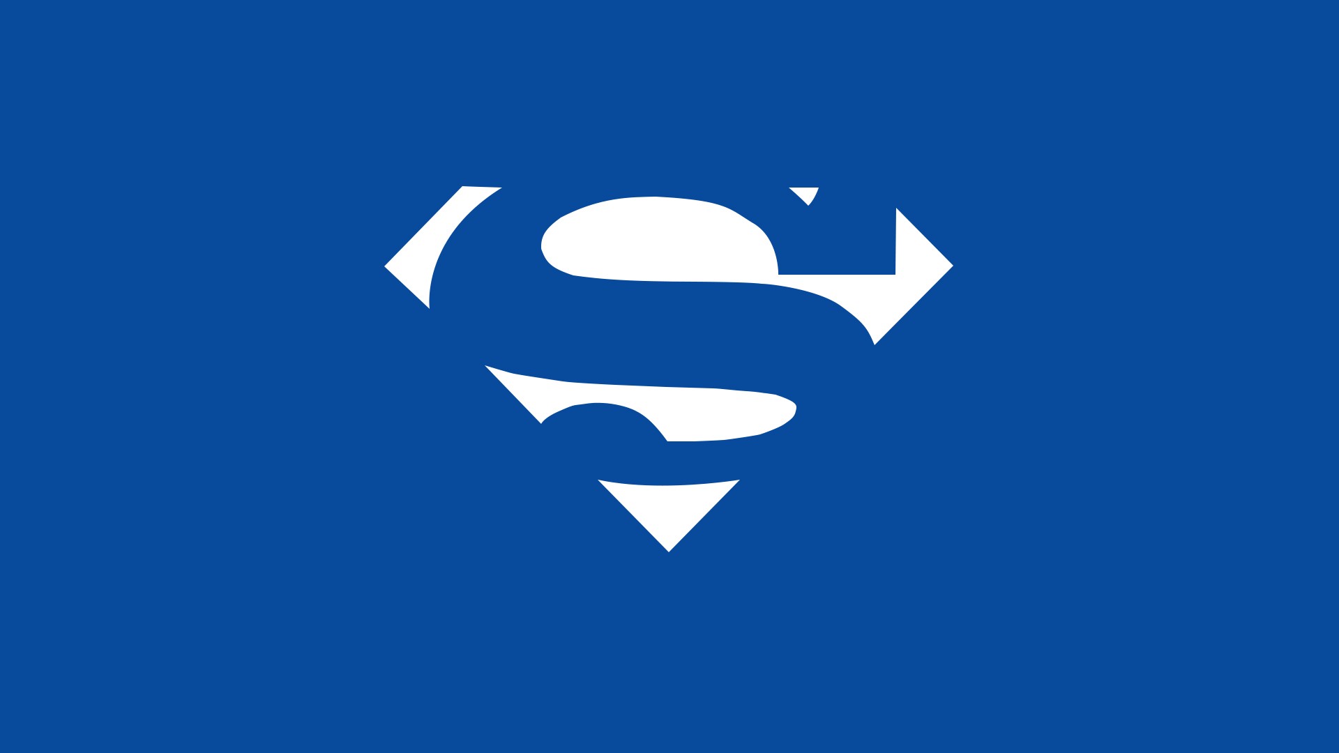 General 1920x1080 Superman minimalism logo blue background simple background superman logo superhero