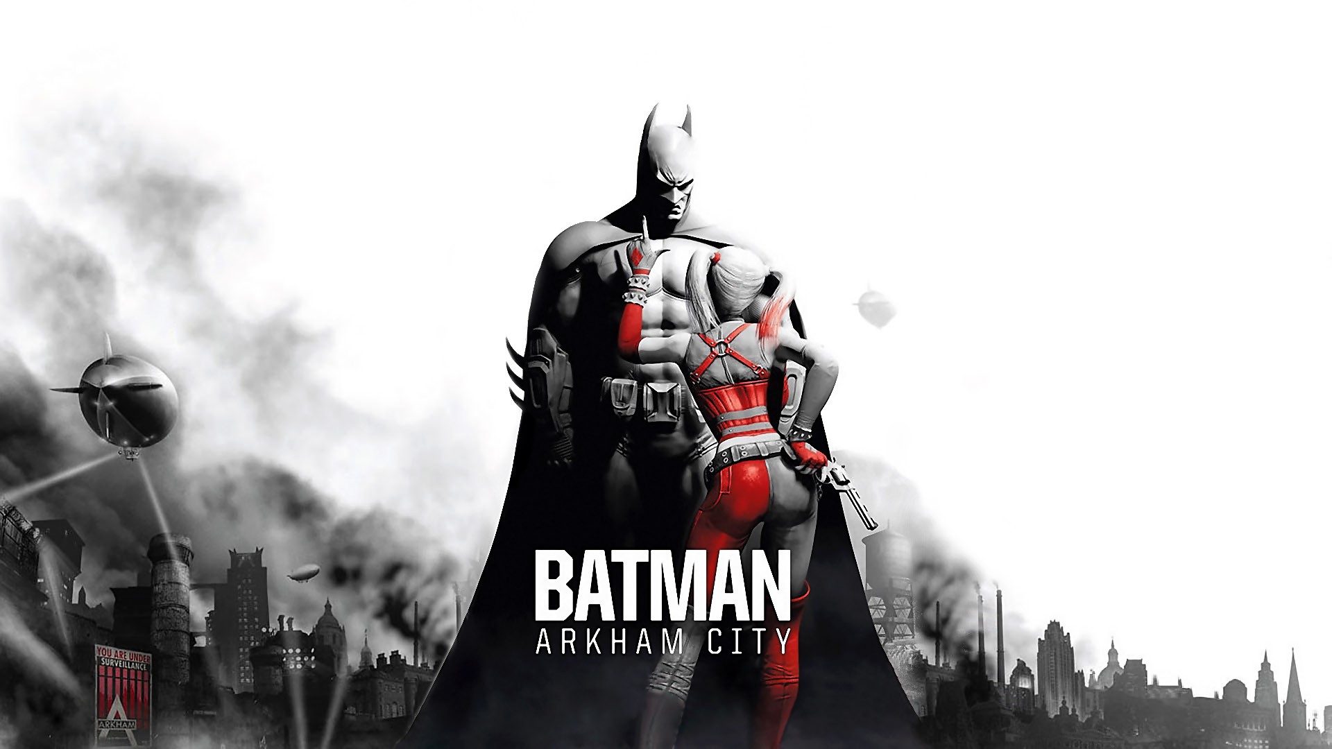 General 1920x1080 Batman video games Batman: Arkham City Harley Quinn hero villains girls with guns video game art