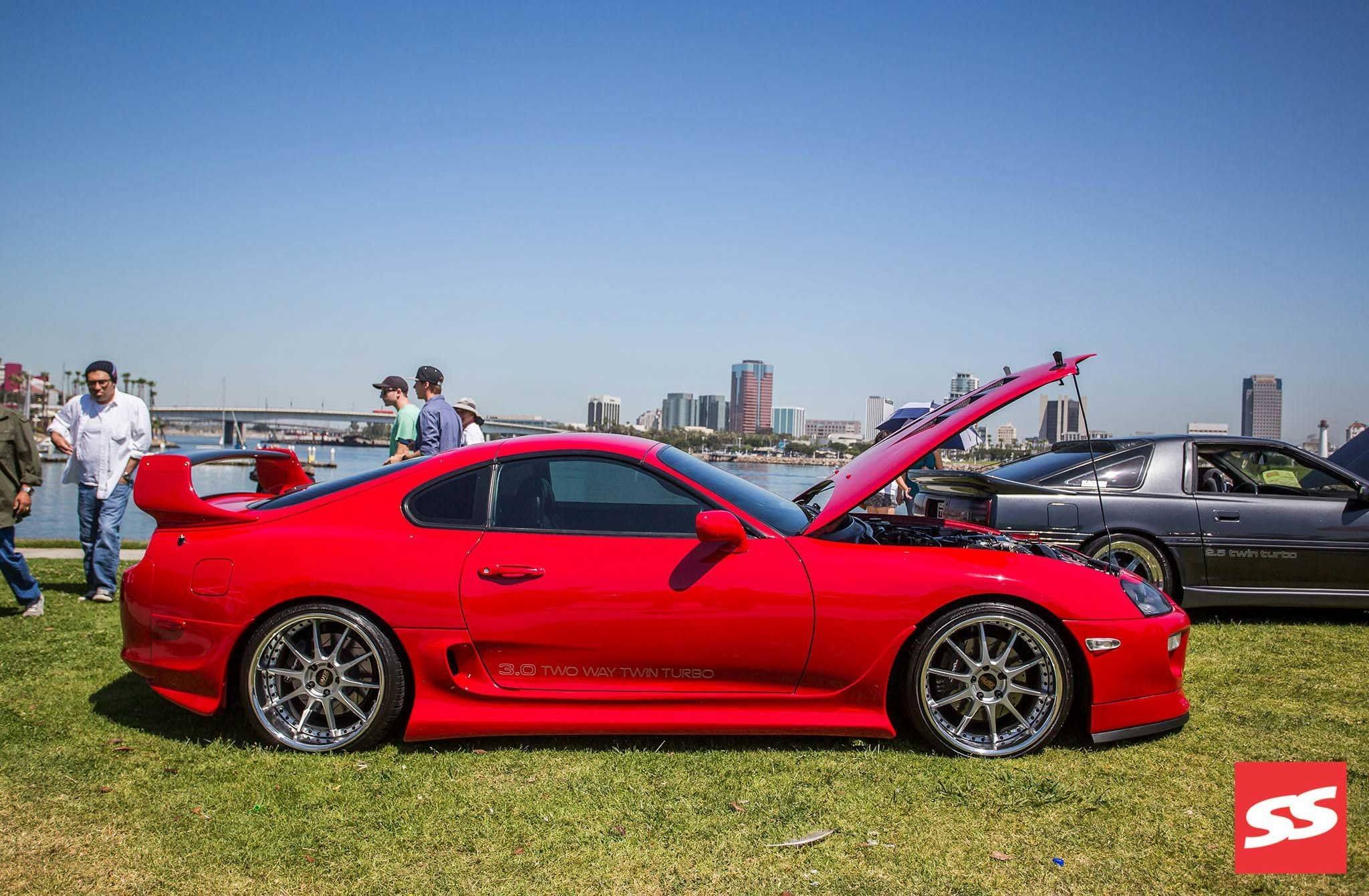 General 2048x1340 car Toyota Supra Toyota red cars vehicle car meets Japanese cars