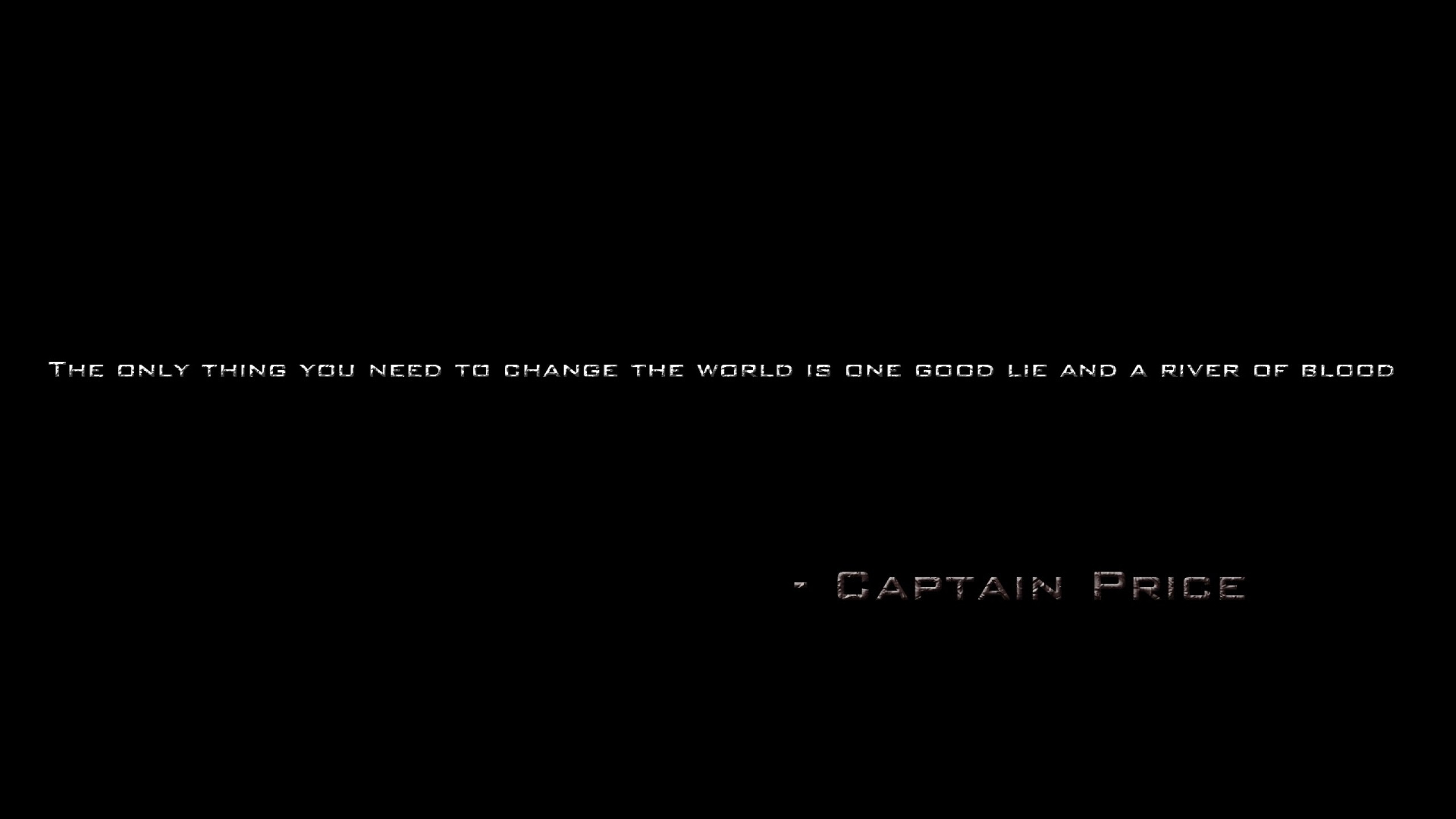 General 2560x1440 digital art quote Call of Duty PC gaming minimalism black background