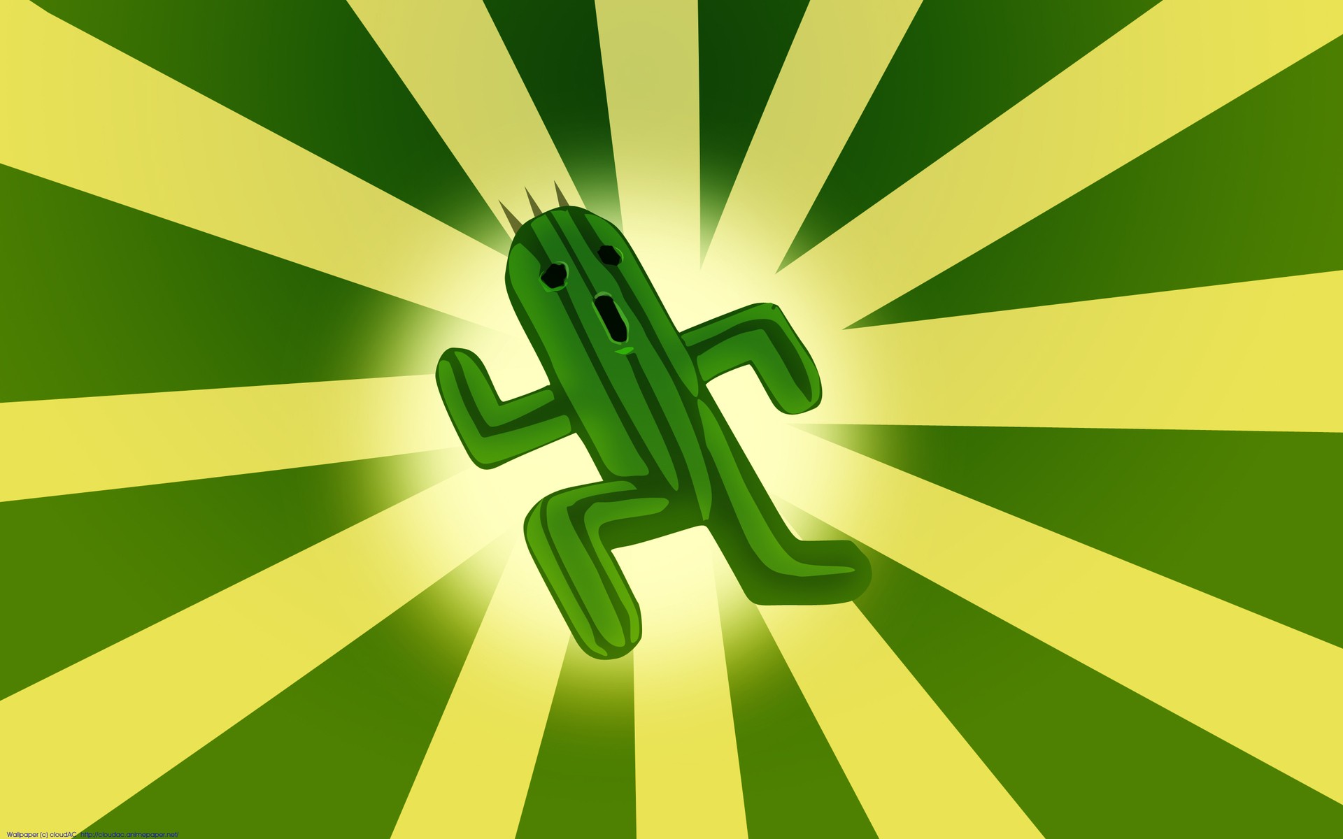 General 1920x1200 artwork cactus green running video game characters digital art