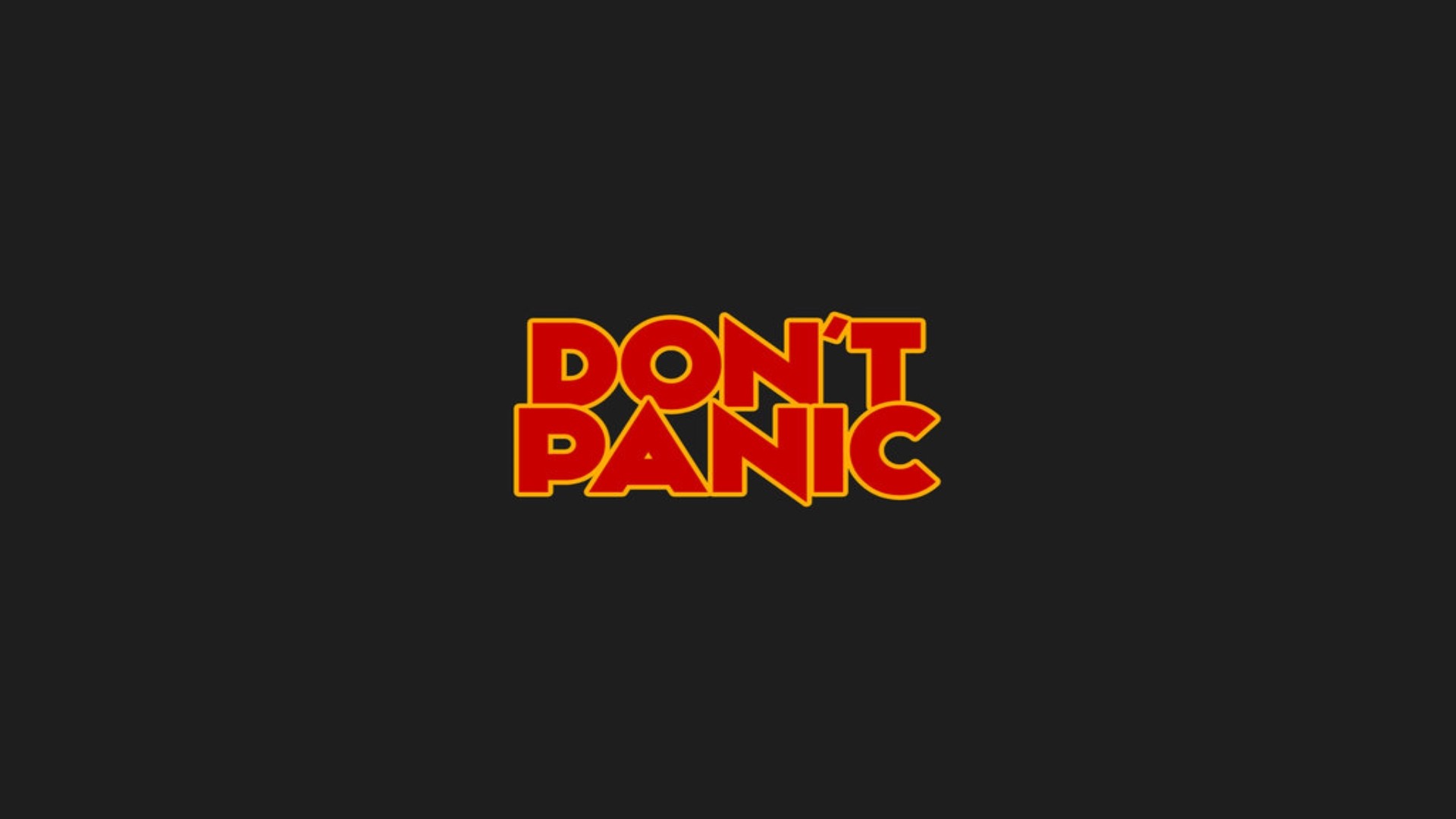 General 1920x1080 The Hitchhiker's Guide to the Galaxy science fiction simple background minimalism black background
