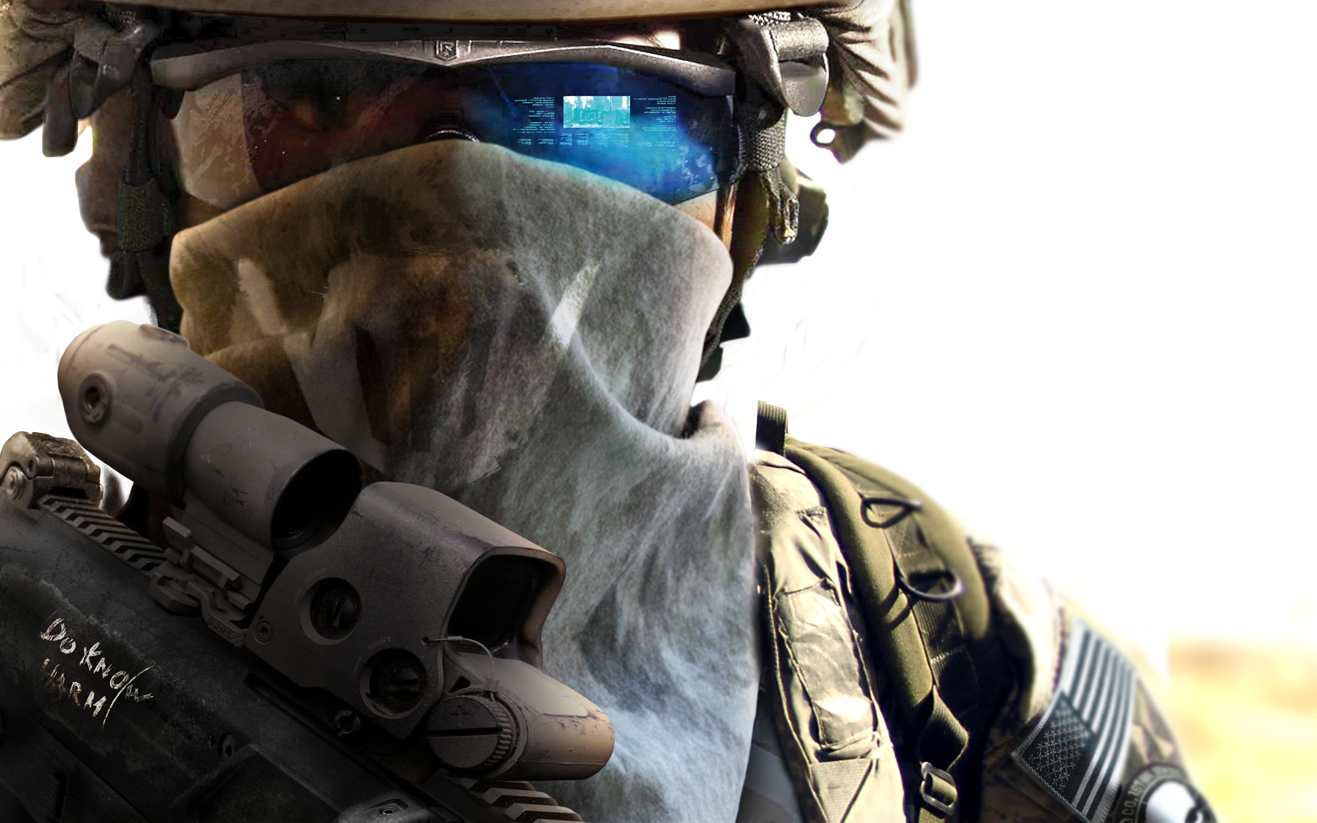 General 2560x1600 soldier machine gun Tom Clancy's Ghost Recon video games video game art white background weapon