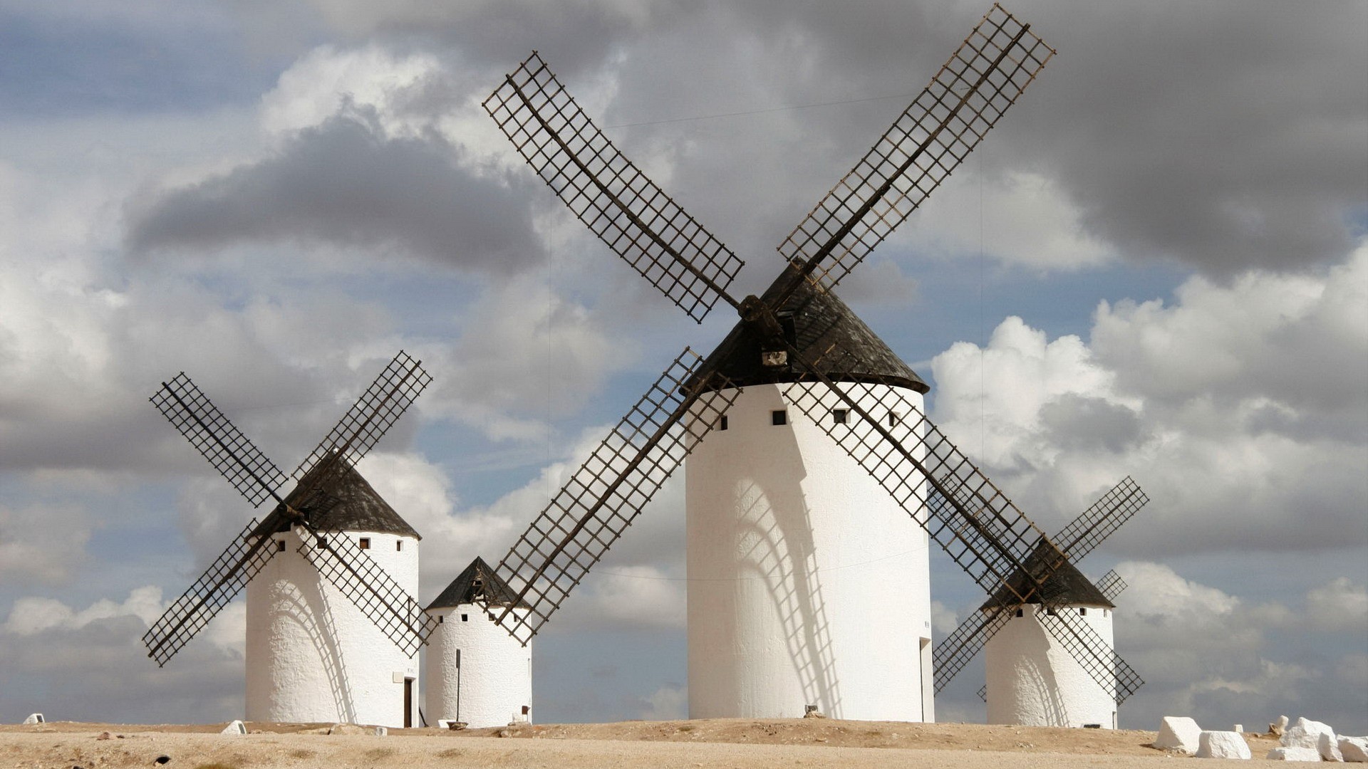 General 1920x1080 outdoors clouds windmill
