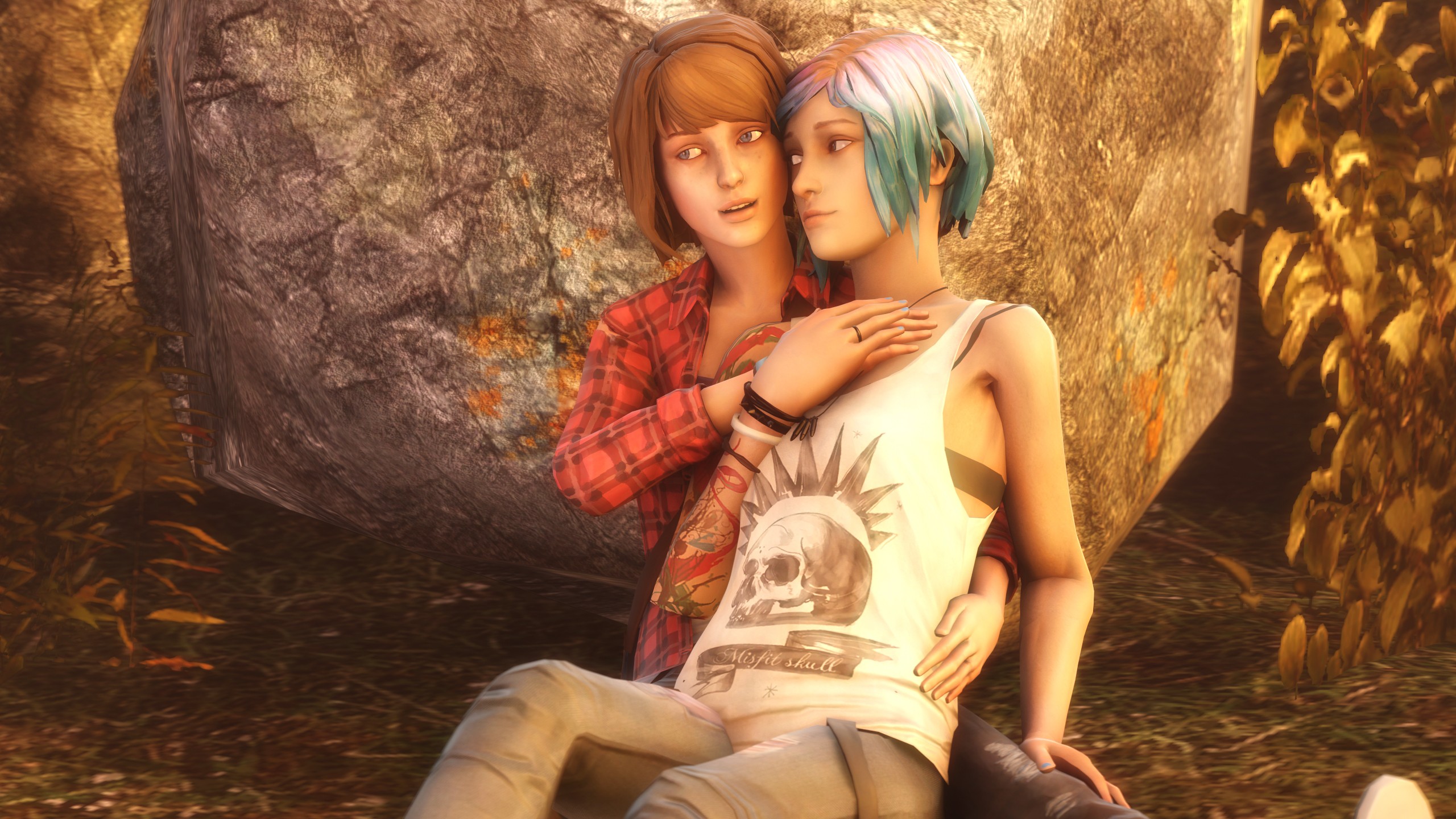 General 2560x1440 Life Is Strange Chloe Price Max Caulfield CGI lesbians two women video games PC gaming video game girls video game characters screen shot