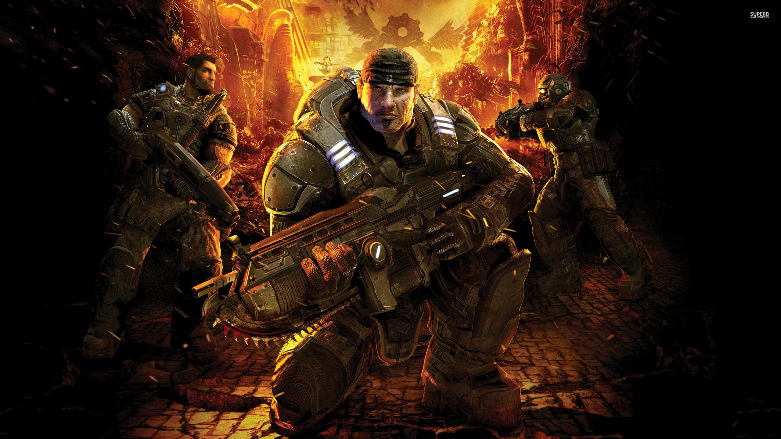 General 2560x1440 Gears of War video games video game art Video Game Heroes