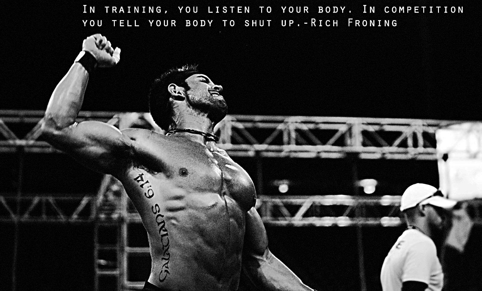 General 1600x969 CrossFit men muscles monochrome quote sport muscular
