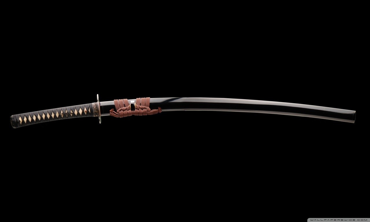 General 1280x768 sword katana black background weapon minimalism simple background
