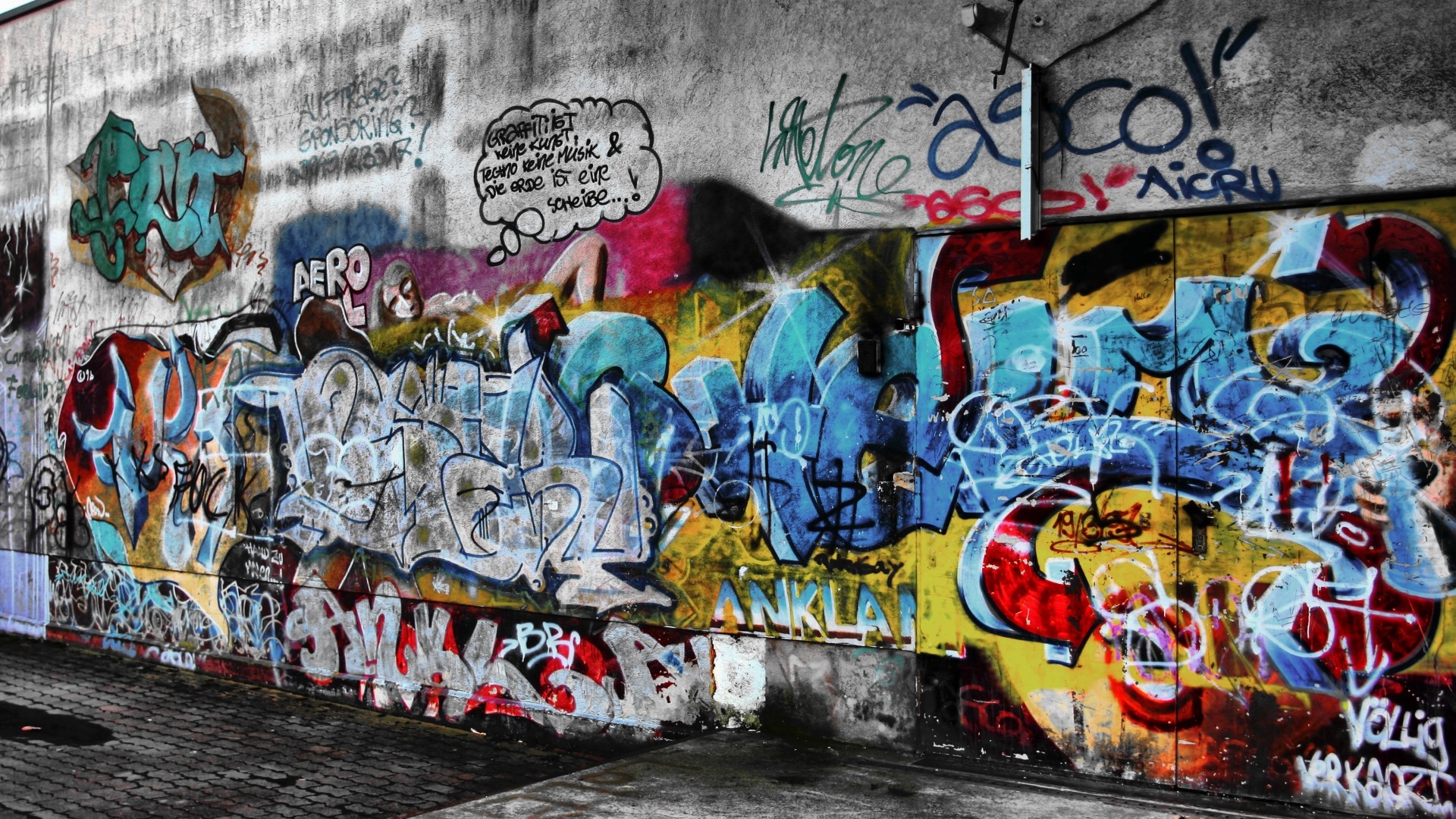 General 1920x1080 graffiti wall urban
