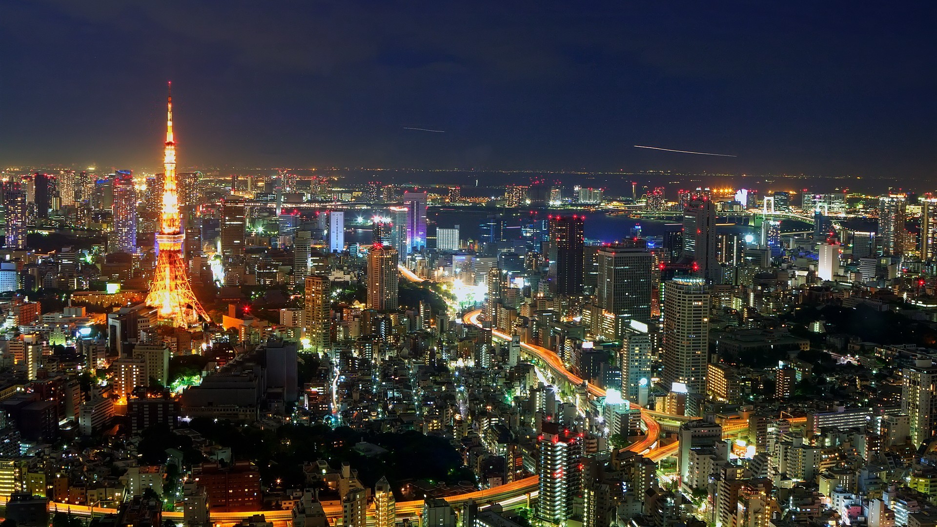 General 1920x1080 city cityscape Tokyo Japan Tokyo Tower city lights Asia