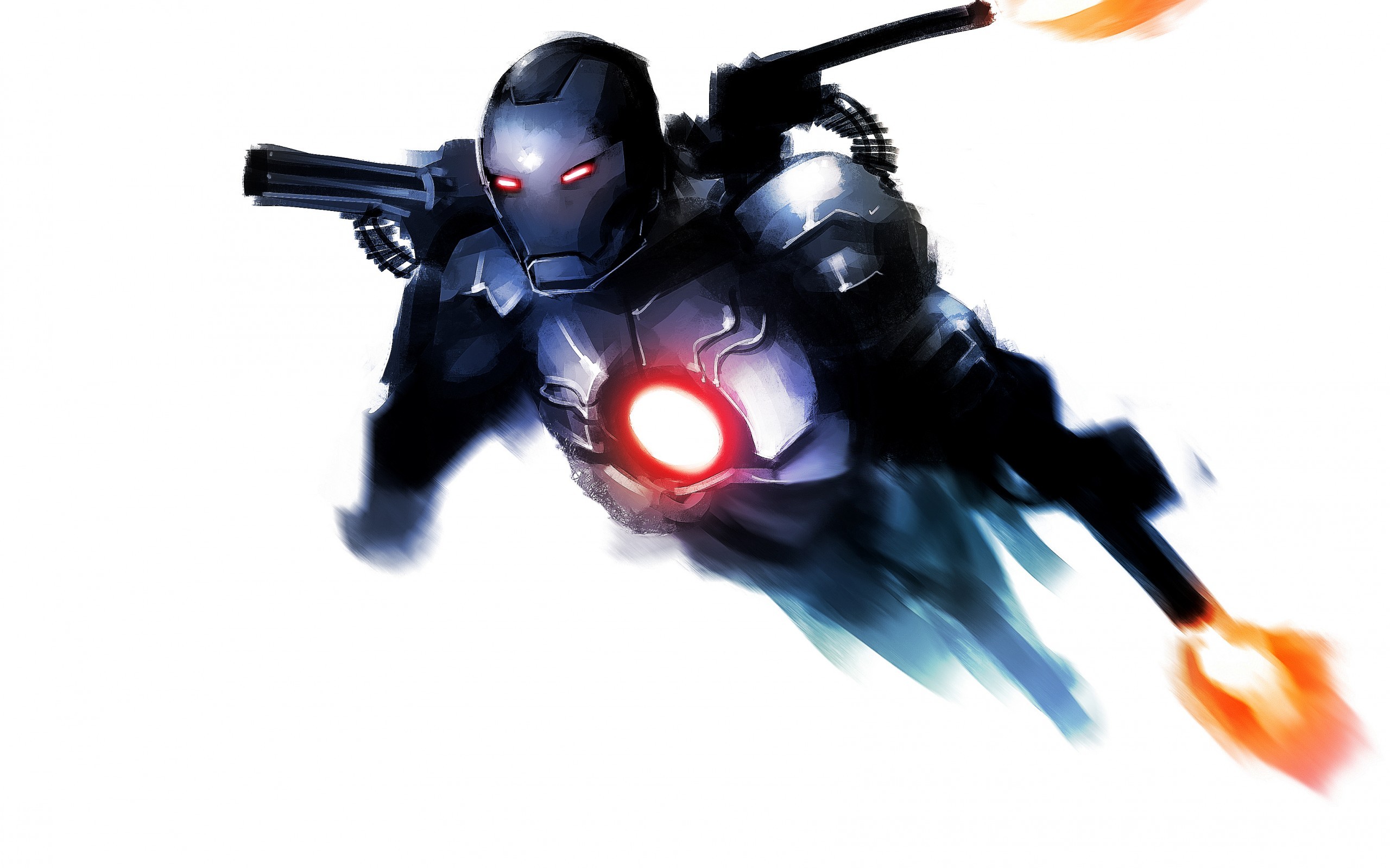 General 2560x1600 Iron Man Marvel Comics Iron Patriot simple background flying white background