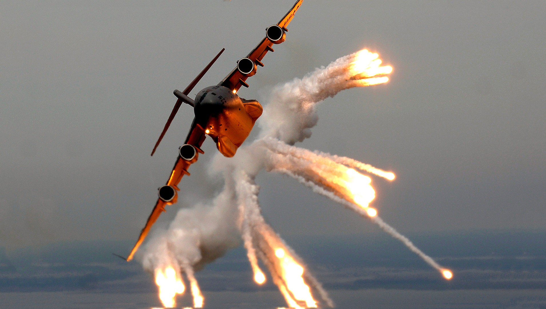 General 1910x1080 vehicle military aircraft Boeing C-17 Globemaster III military vehicle military US Air Force flares American aircraft Boeing aircraft