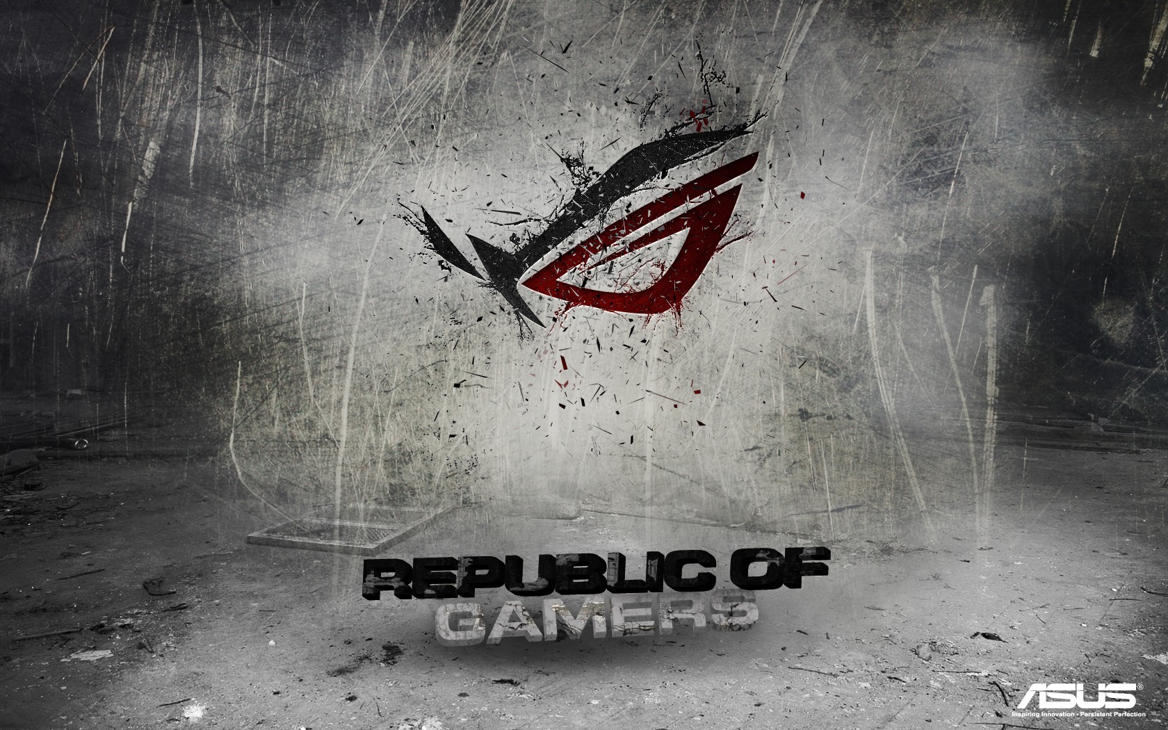 General 1680x1050 ASUS Republic of Gamers logo PC gaming