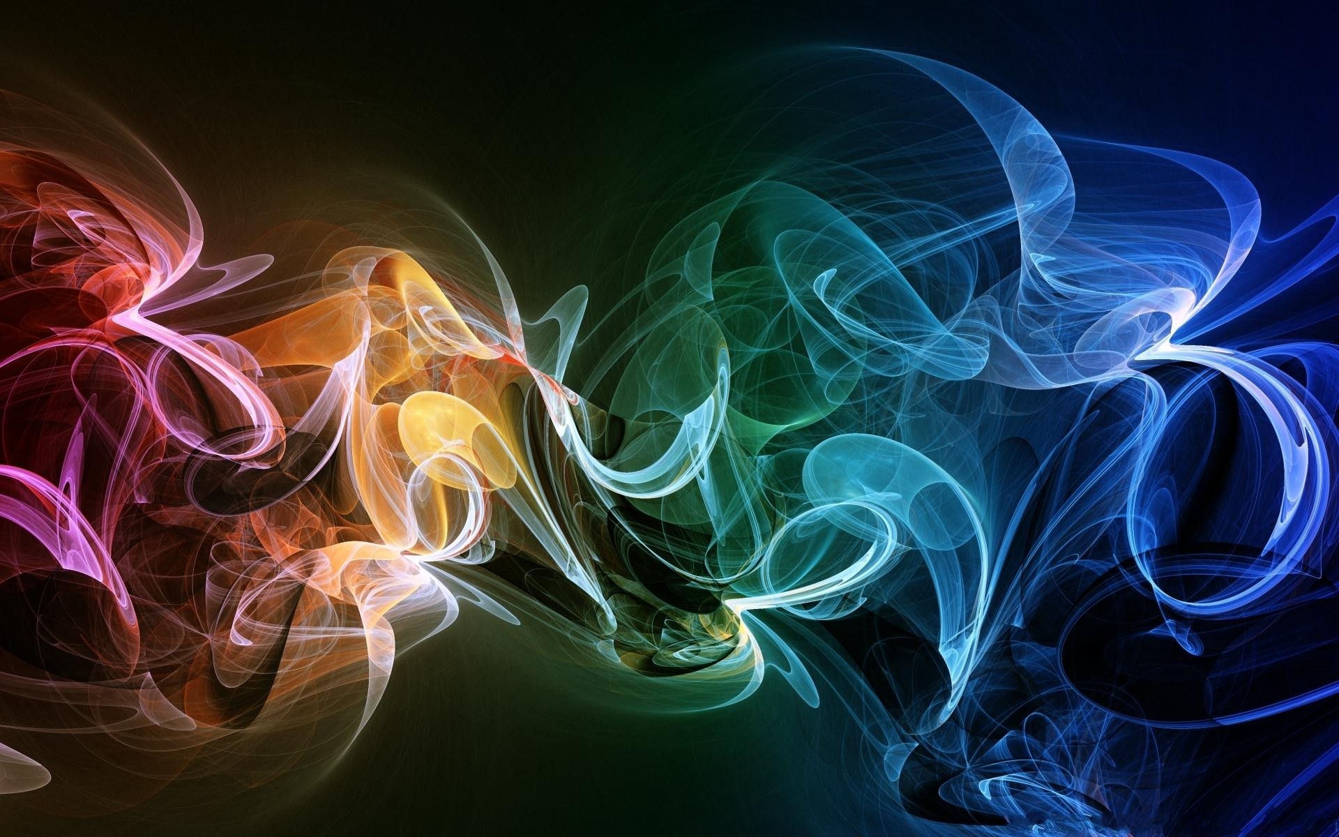 General 1920x1200 digital art abstract colorful smoke shapes colored smoke