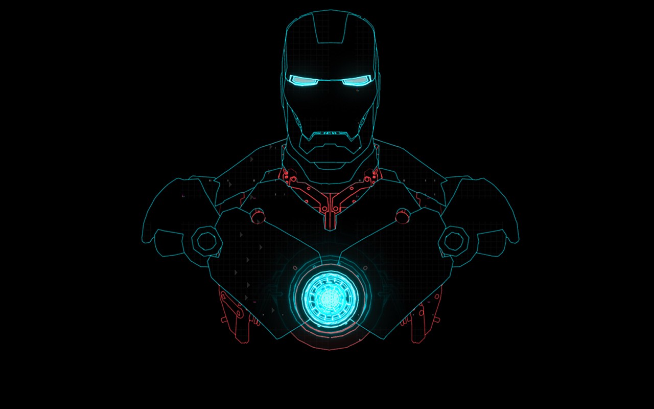 General 1280x800 artwork Marvel Cinematic Universe schematic cyan Iron Man superhero Marvel Comics