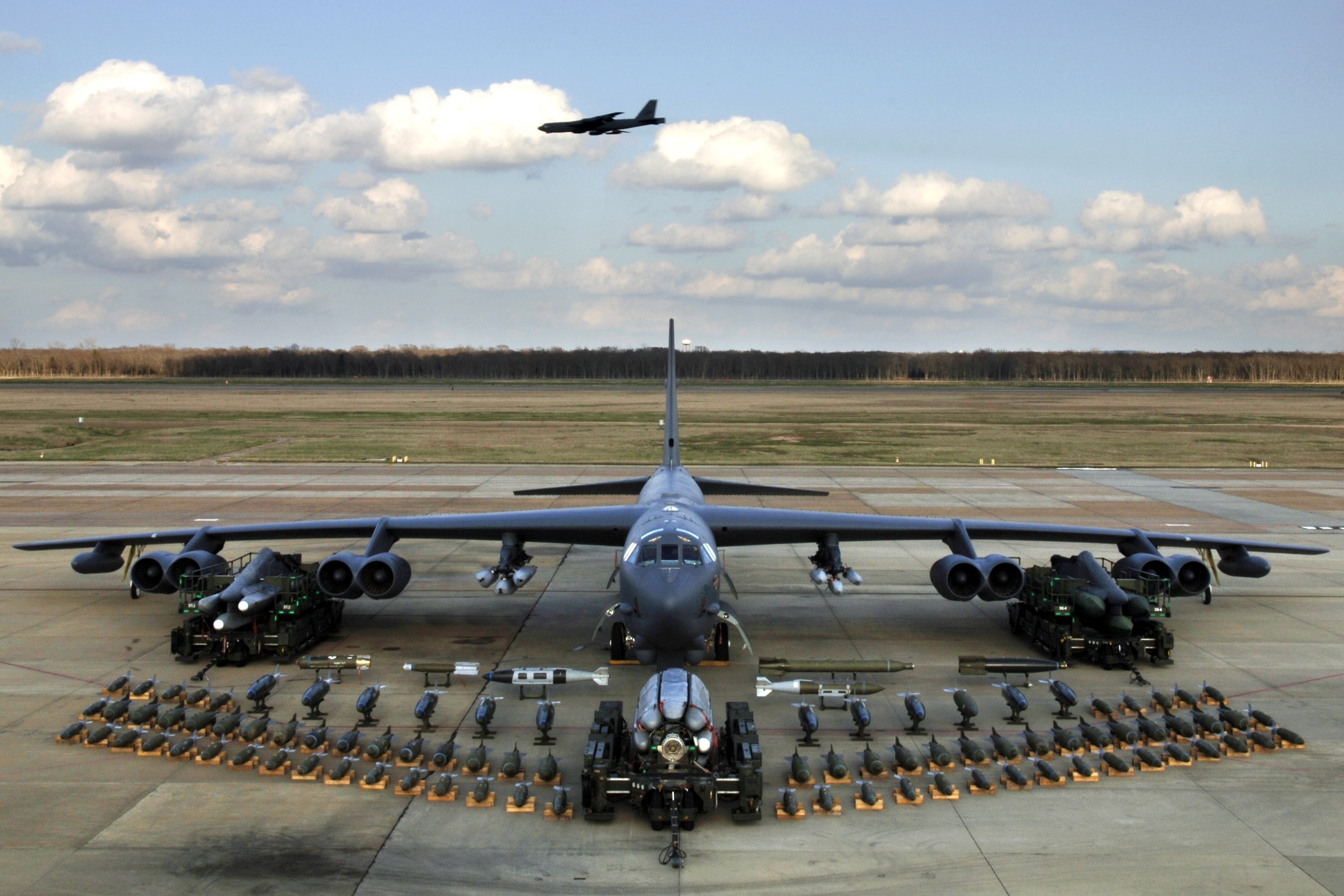 General 2994x1998 airplane Bomber Boeing B-52 Stratofortress aircraft military aircraft vehicle weapon military vehicle military American aircraft Boeing frontal view bombs
