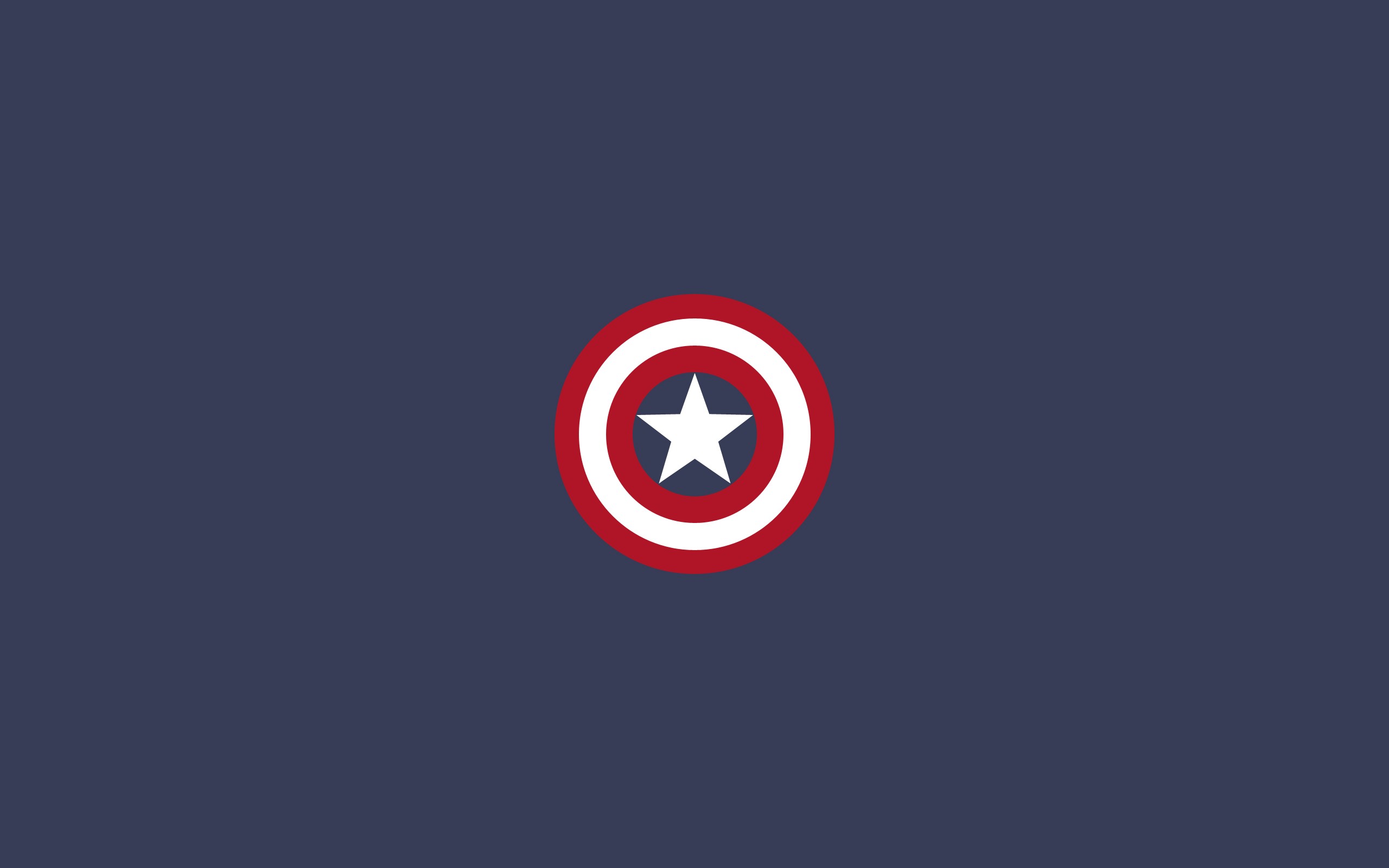 General 2560x1600 minimalism Captain America logo blue background superhero Marvel Comics