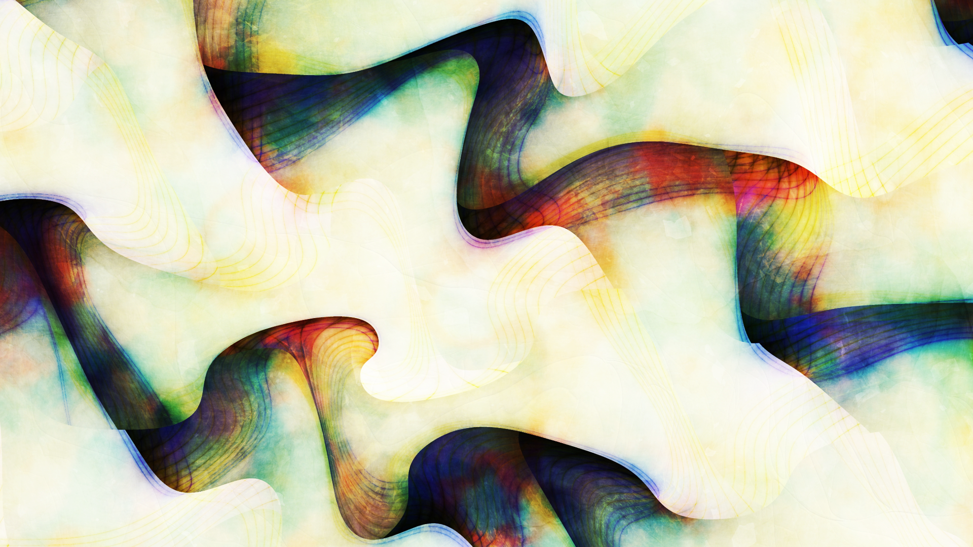 General 1920x1080 digital art colorful shapes abstract