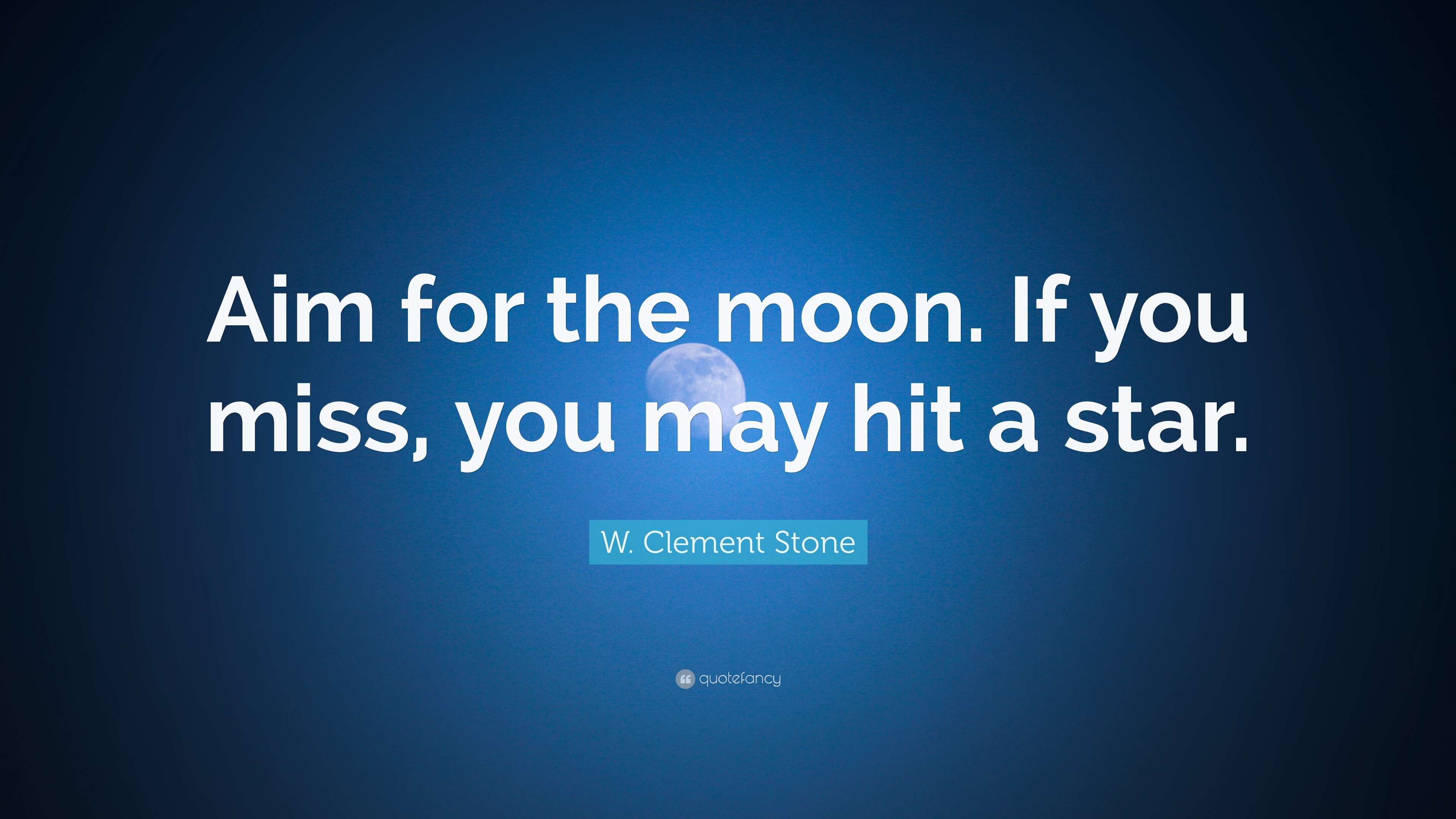 General 3840x2160 quote blue background typography quotefancy Moon motivational blue simple background digital art text