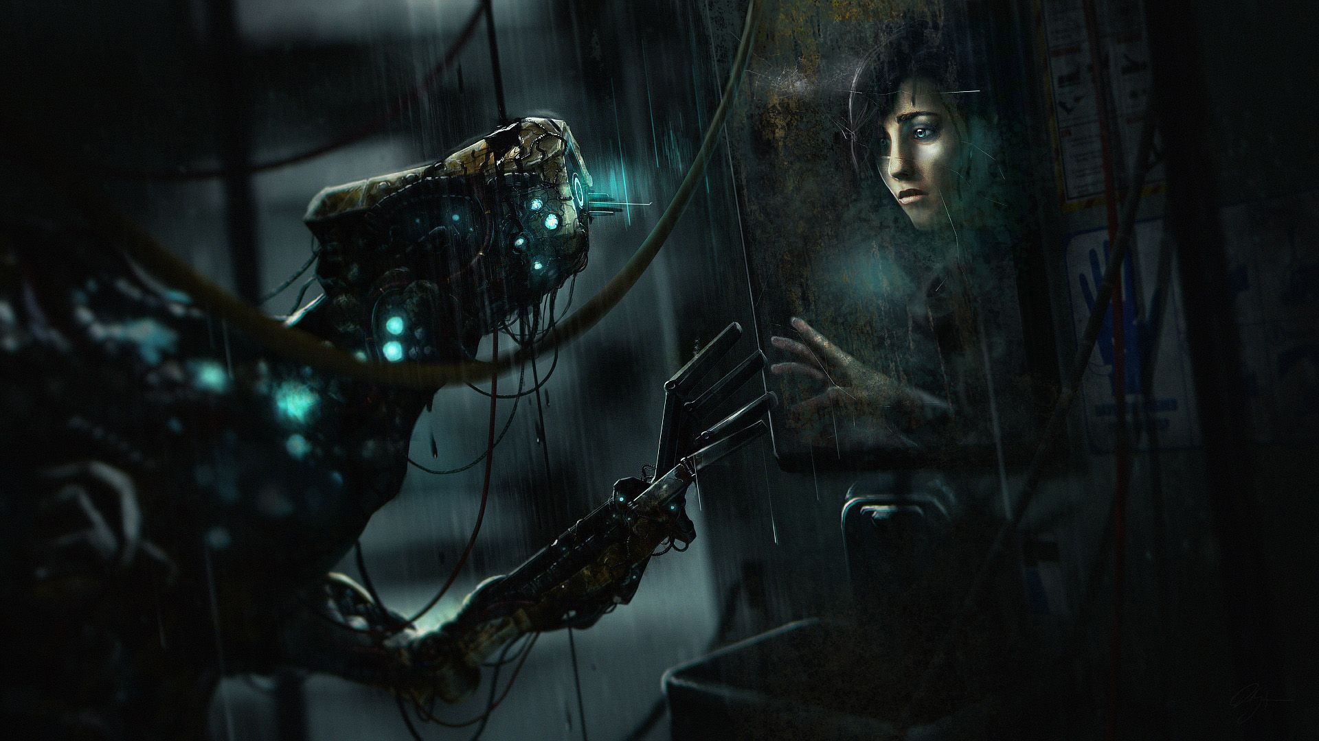 General 1920x1080 Frictional Games robot horror video games SOMA artwork cyberpunk mirror video game art Video Game Horror PC gaming