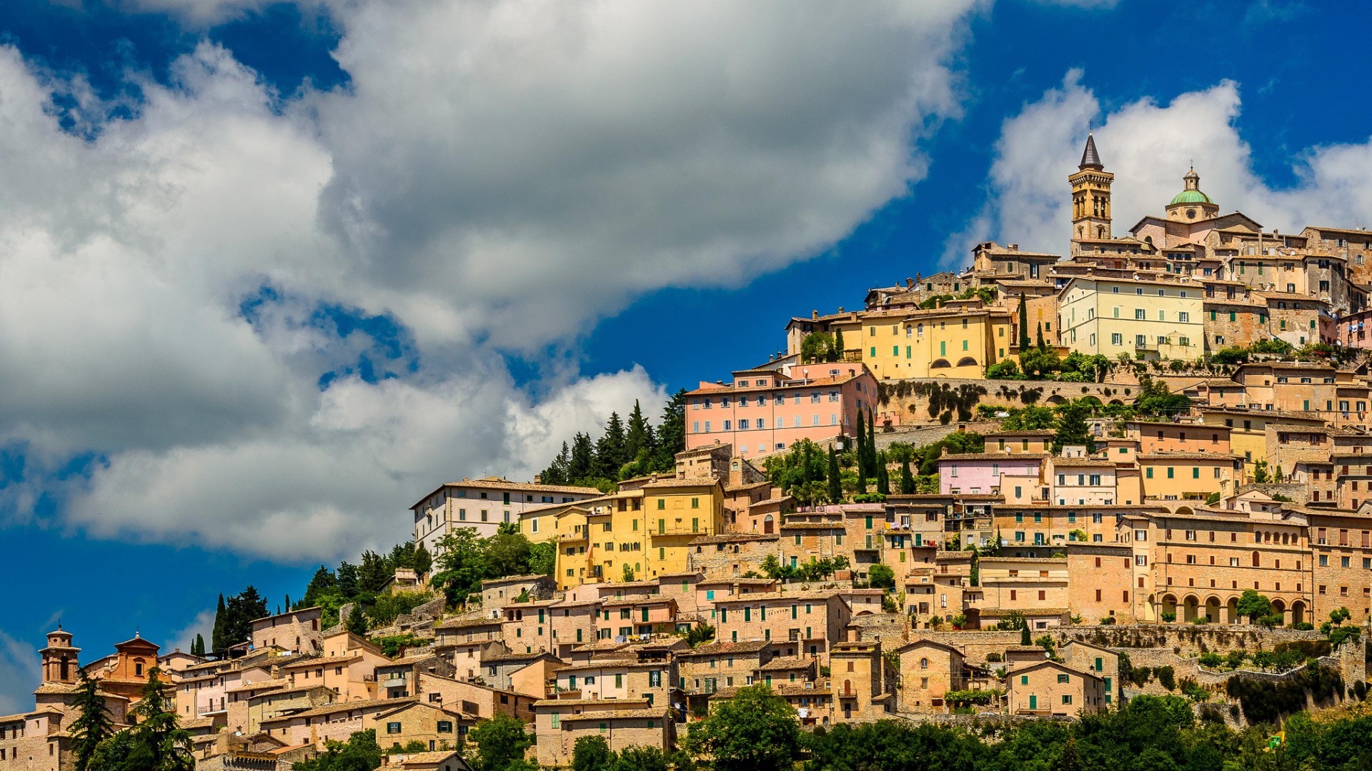 General 1920x1080 Italy town clouds