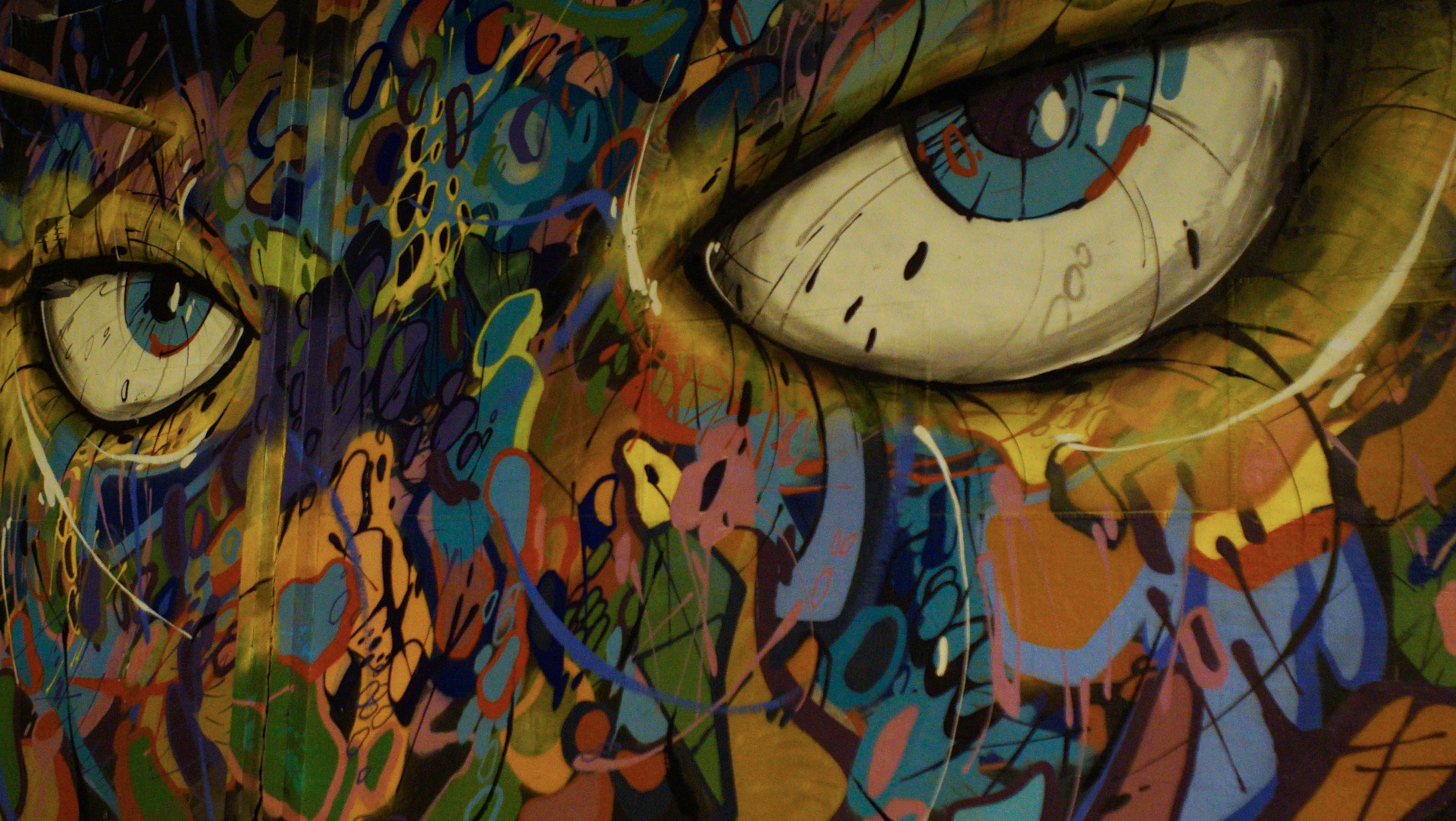 General 2768x1560 graffiti eyes artwork
