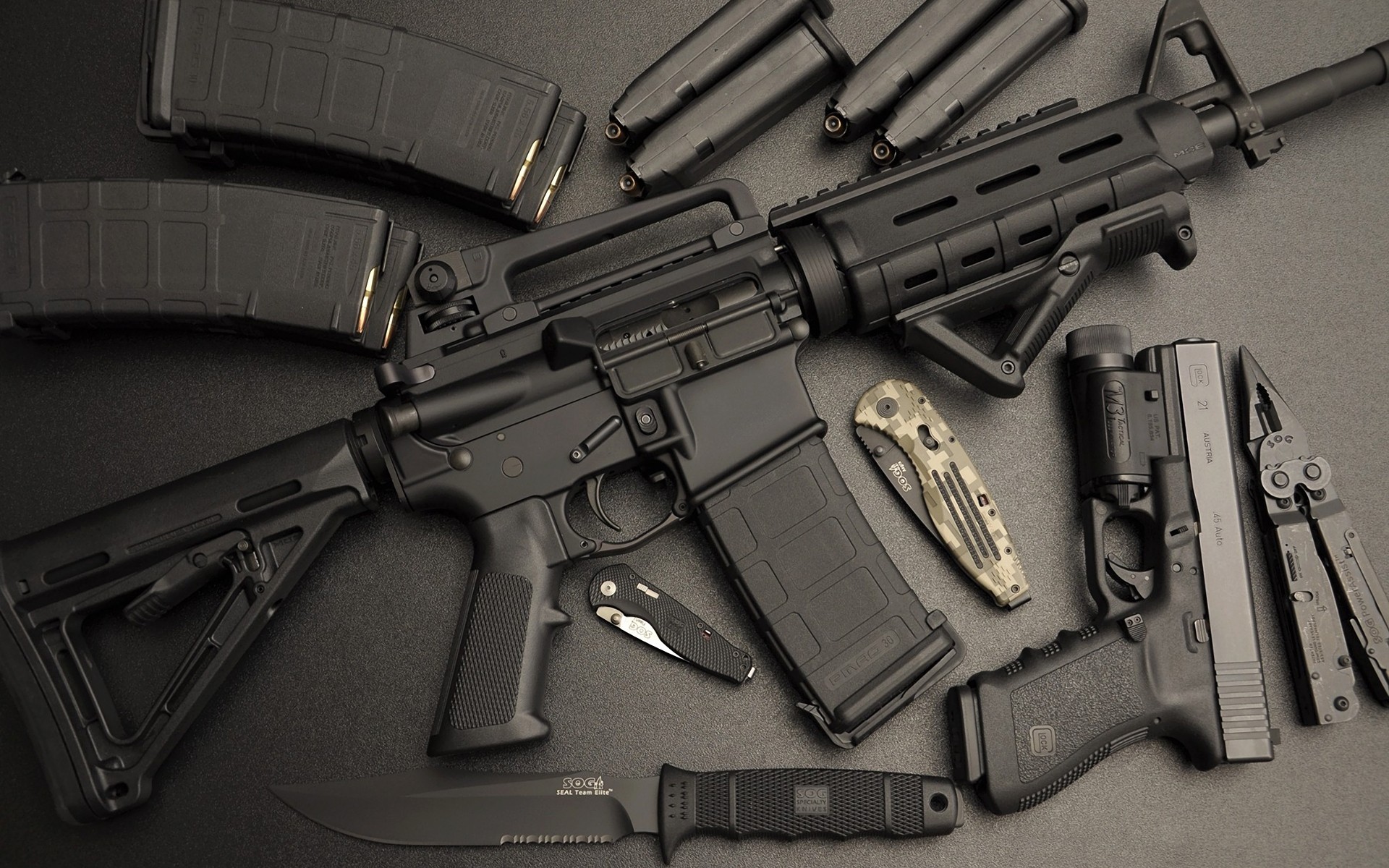 General 1920x1200 gun ammunition knife pistol Glock AR-15 weapon tools American firearms Austrian firearms