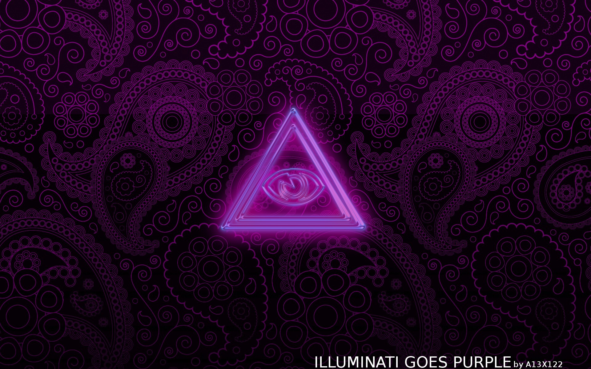 General 1920x1200 Illuminati pattern purple religion eyes triangle purple background watermarked